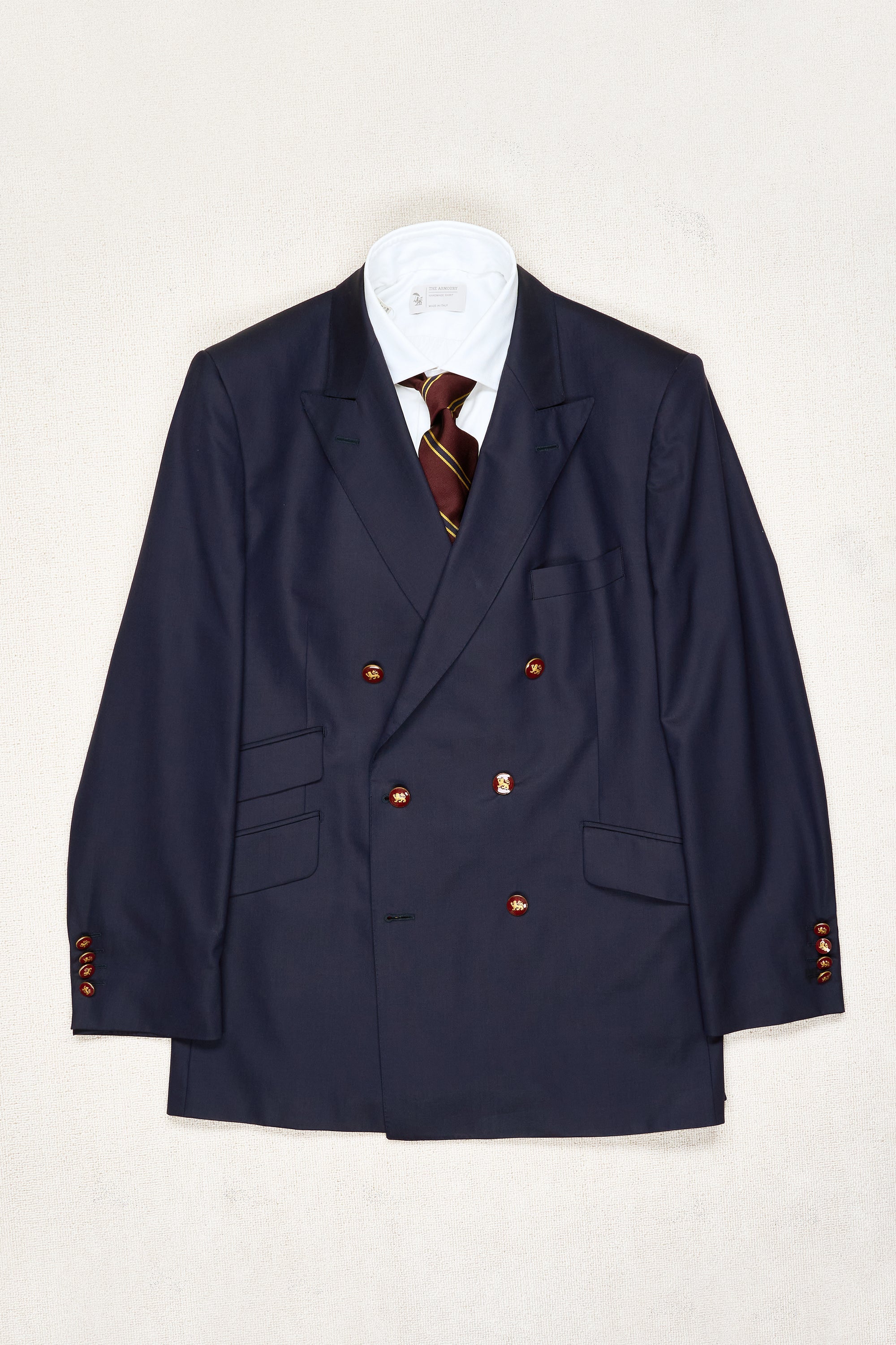 Gieves & Hawkes Navy Wool Double Breasted Sport Coat