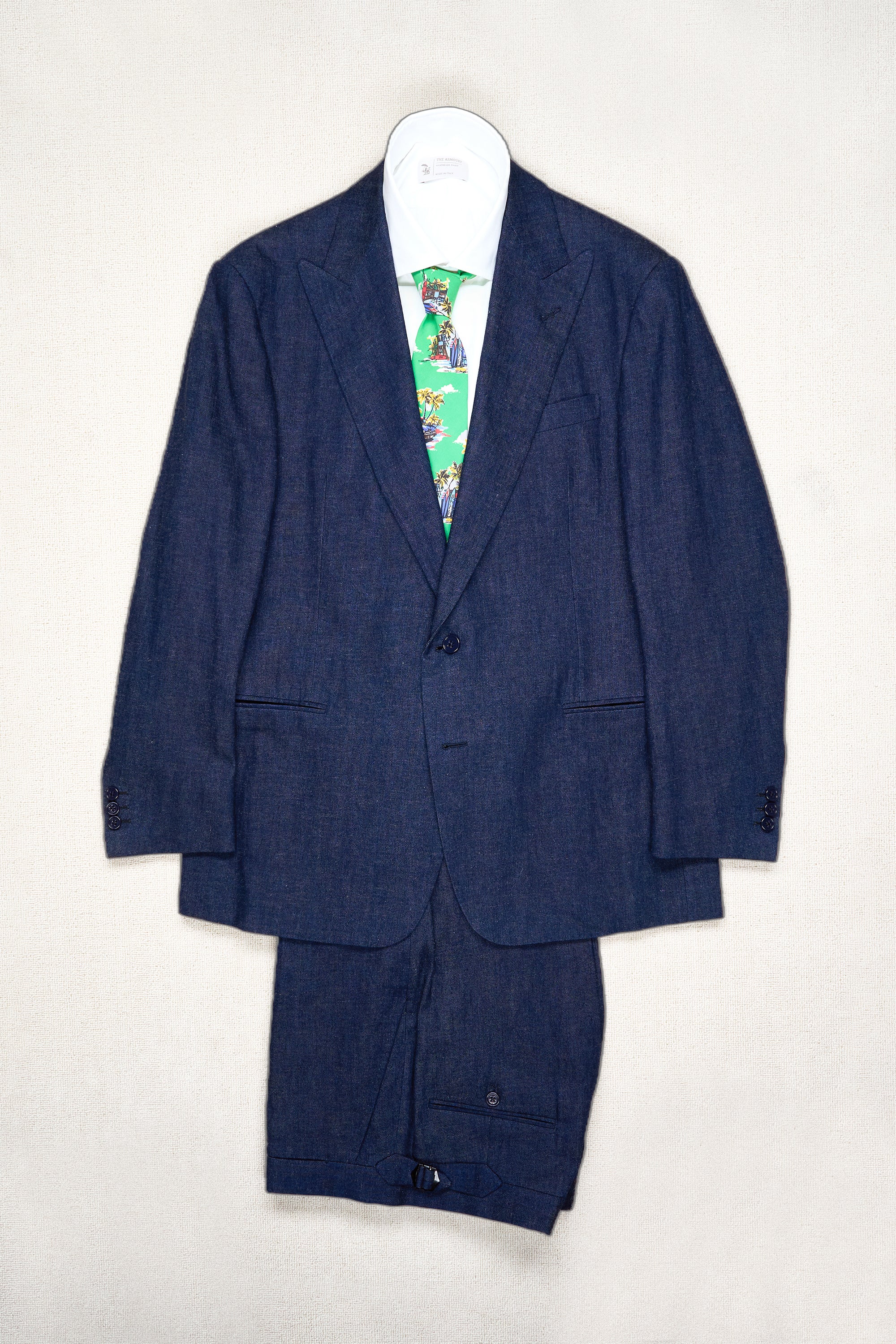Ralph Lauren Purple Label Denim Cotton/Linen Suit