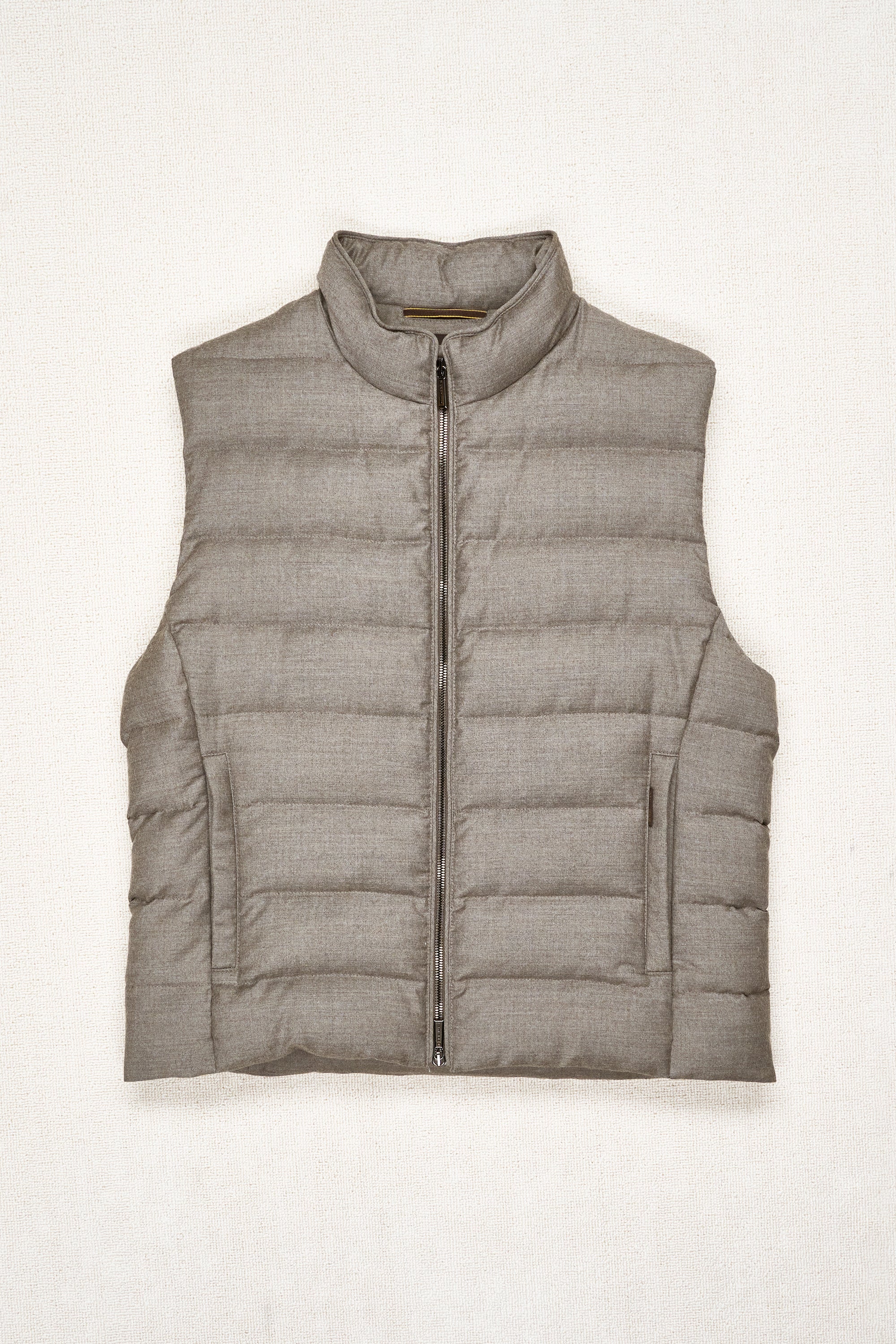 Moorer Mushroom Wool/Cashmere Down Vest