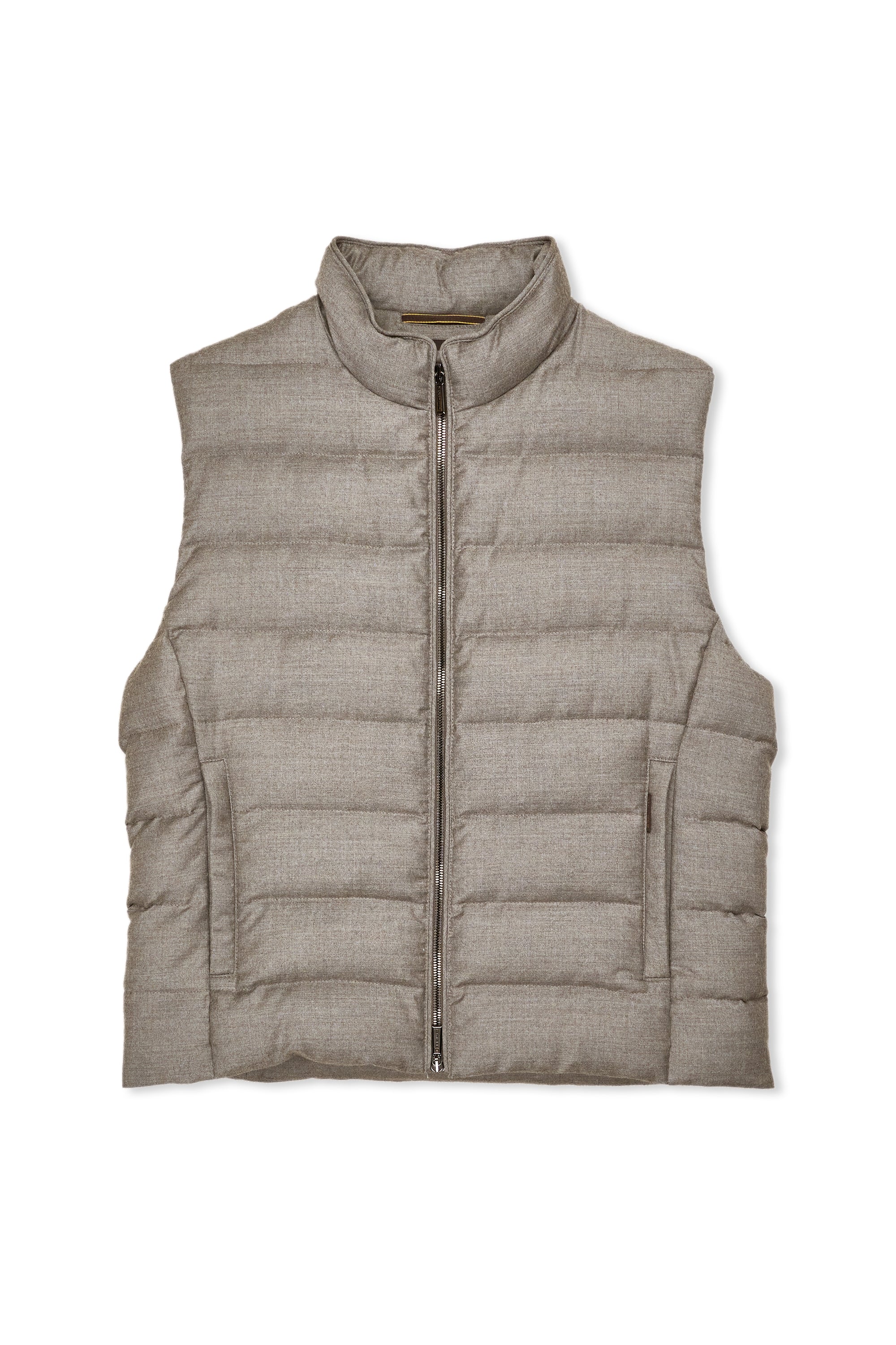 Moorer Mushroom Wool/Cashmere Down Vest