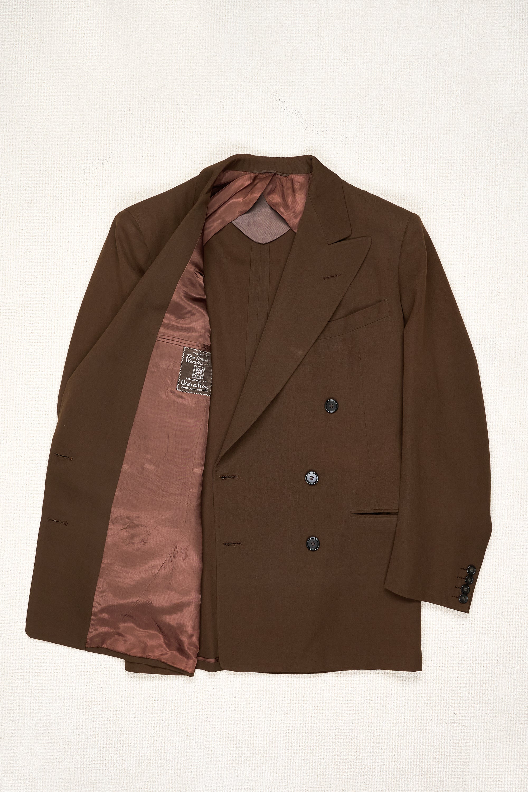 The House of Worsted-tex Brown Wool DB Sport Coat