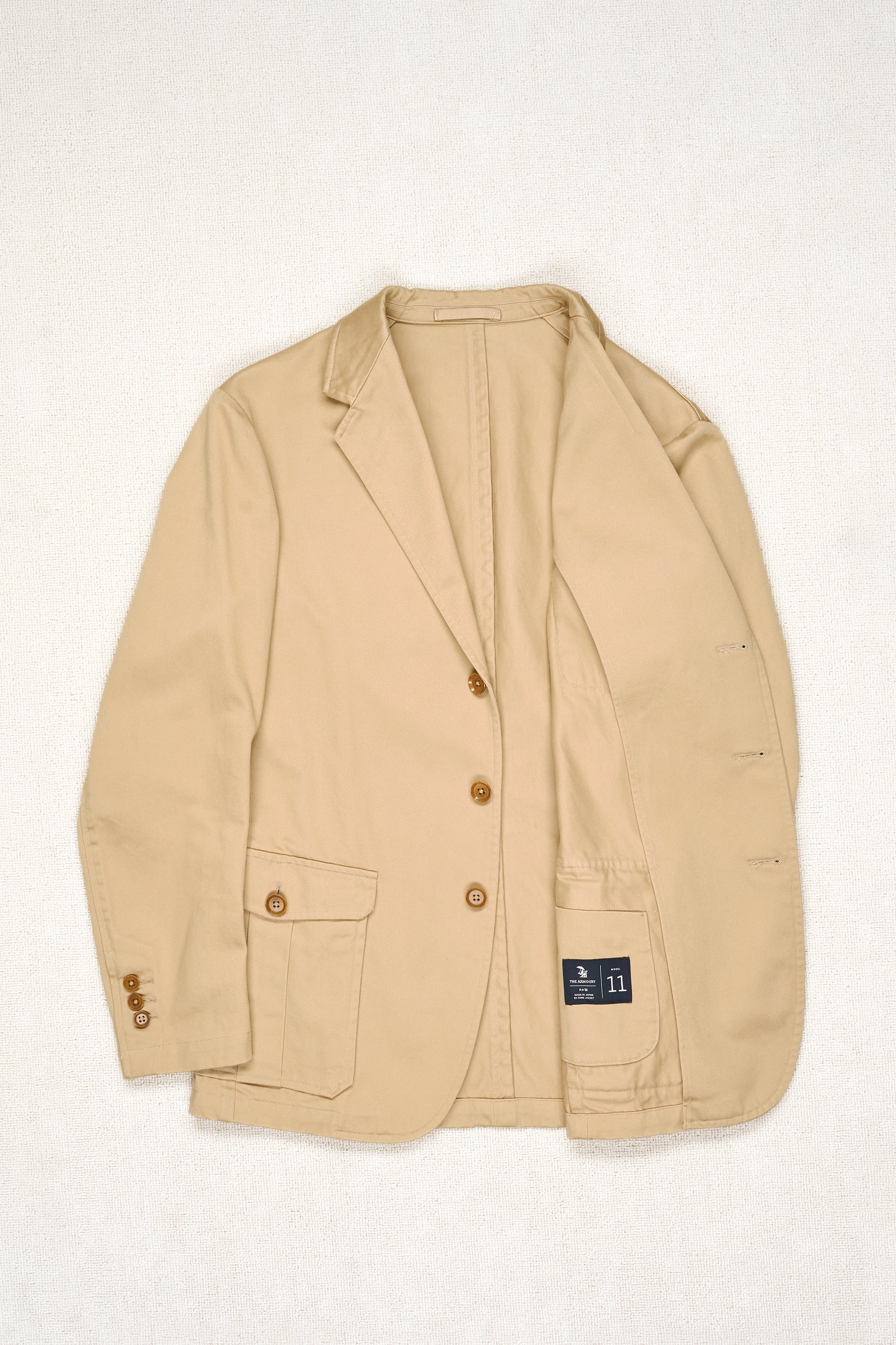 The Armoury by Ring Jacket Model 11 Khaki Cotton Sport Coat