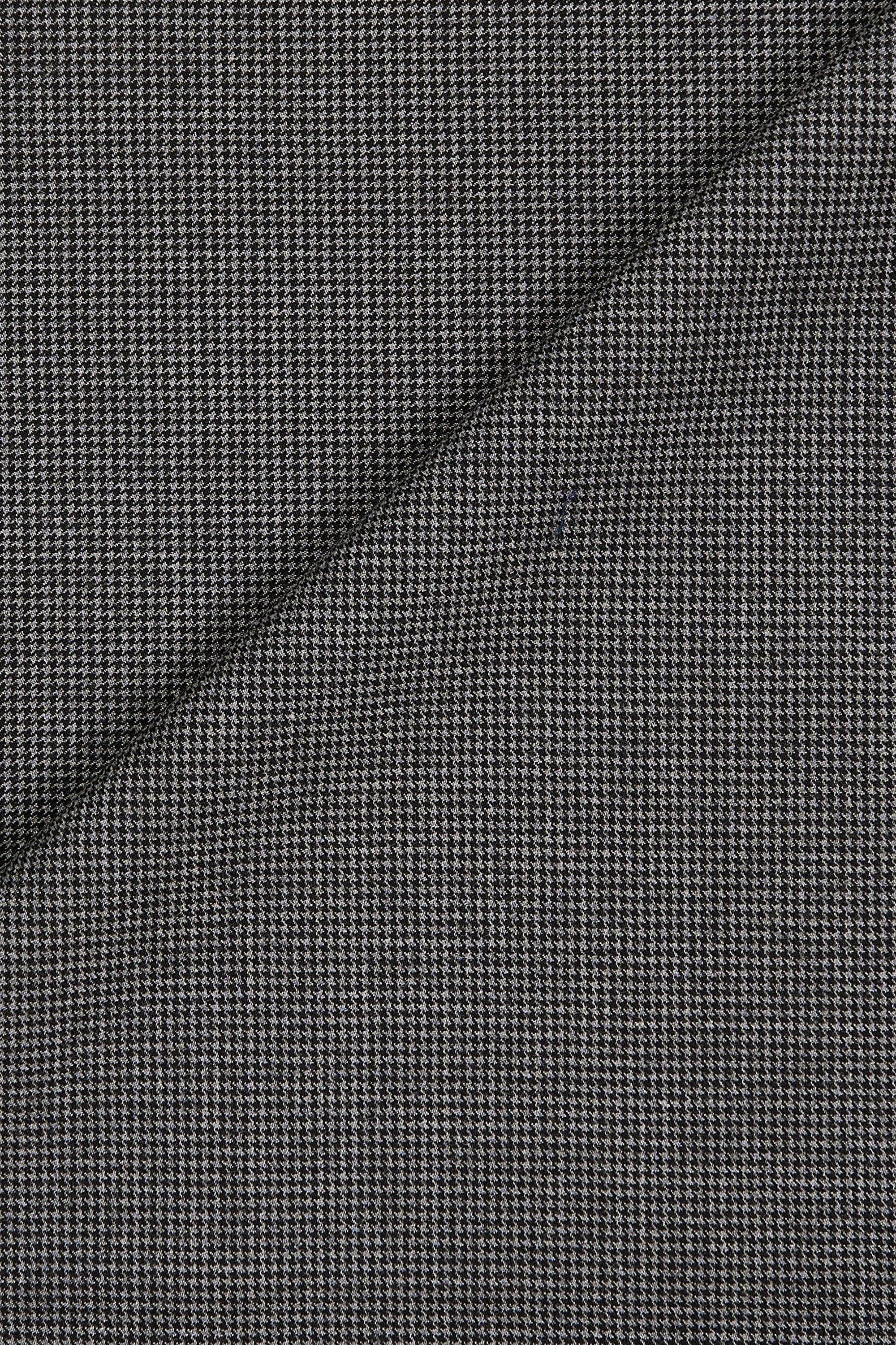 Taylor & Lodge Grey-Black Mini Houndstooth Wool Cloth - 3m