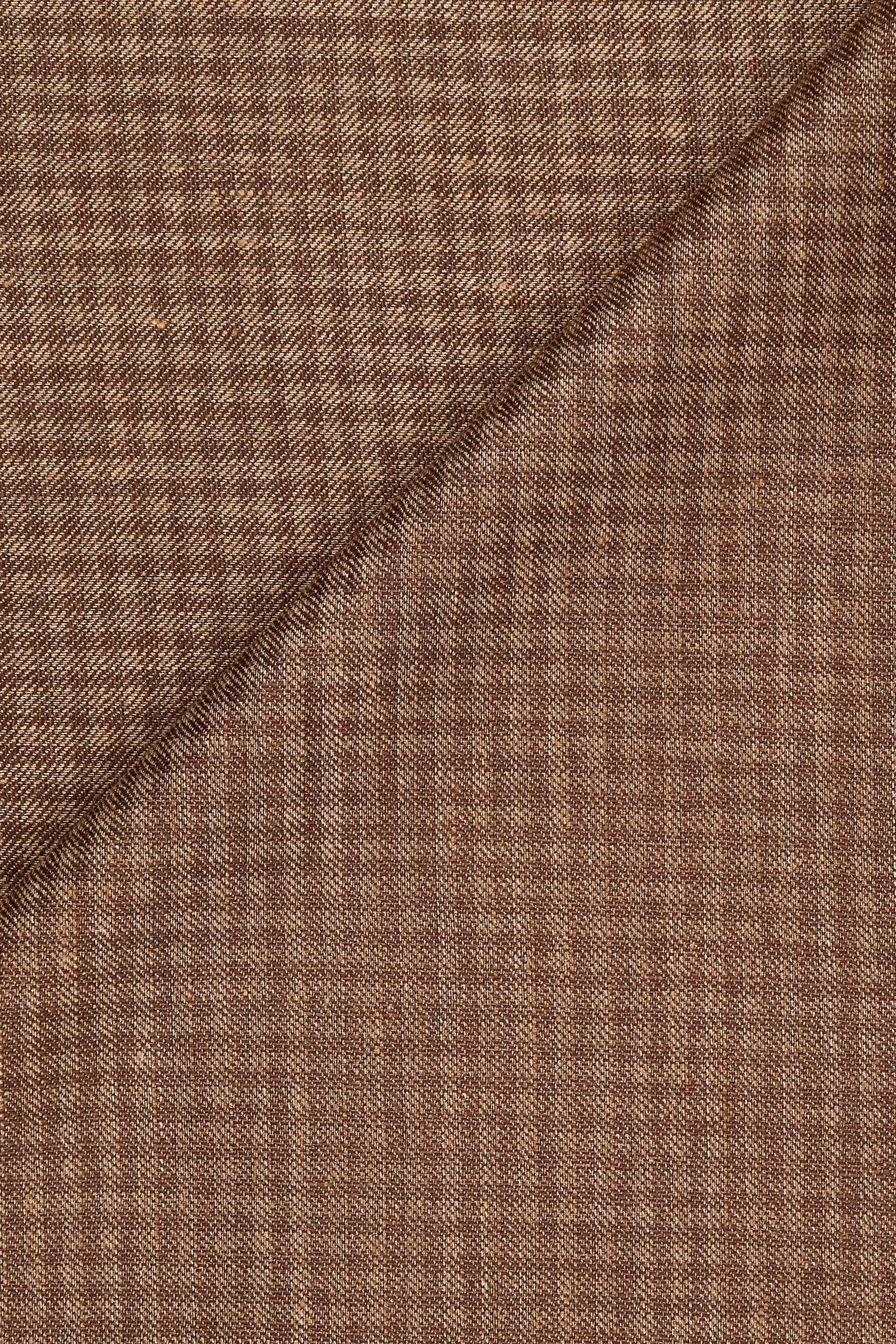 Brown-Burgundy Check Wool Cloth - 2m