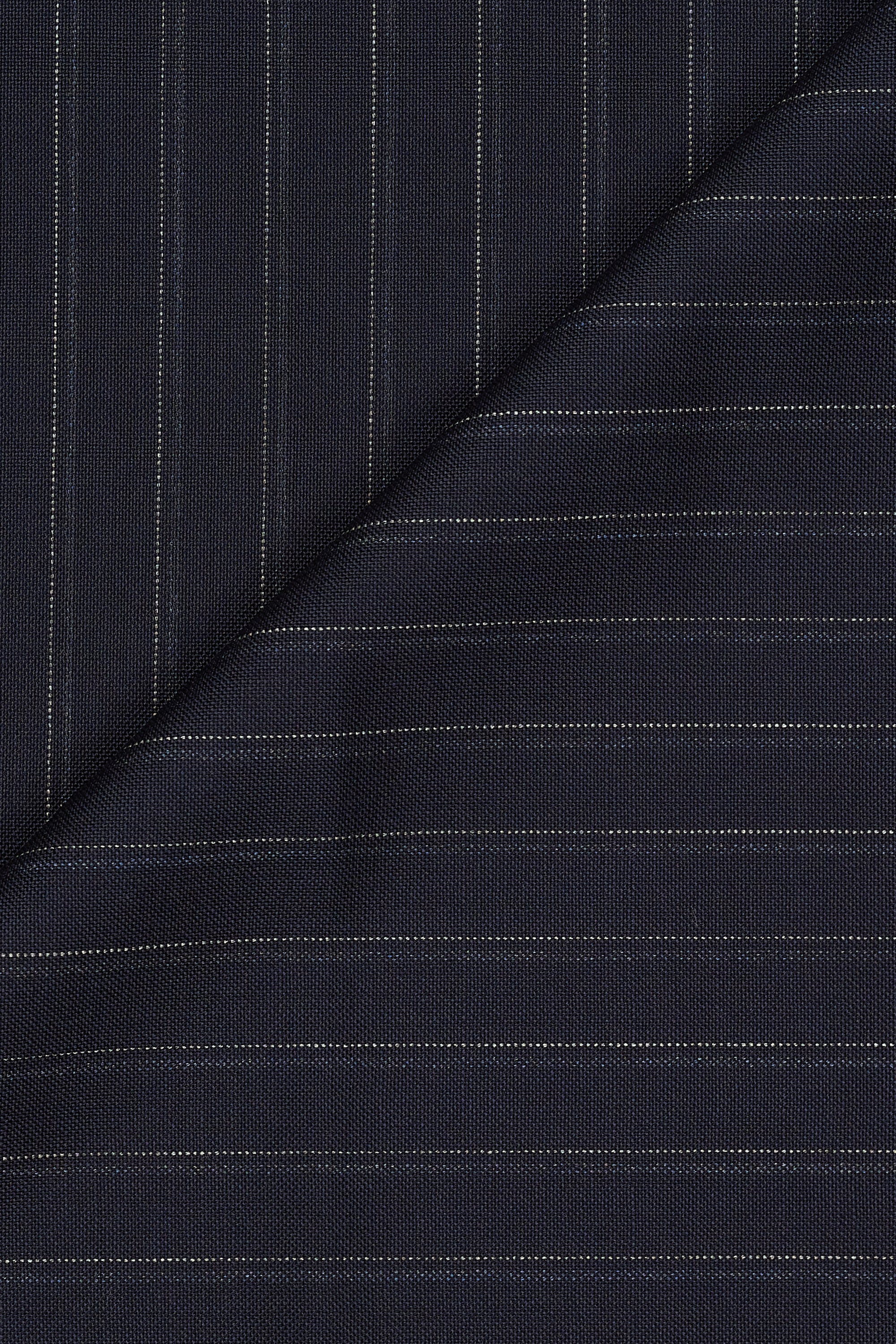 Vitale Barberis Canonico Navy Stripe Fresco Wool Cloth - 3m