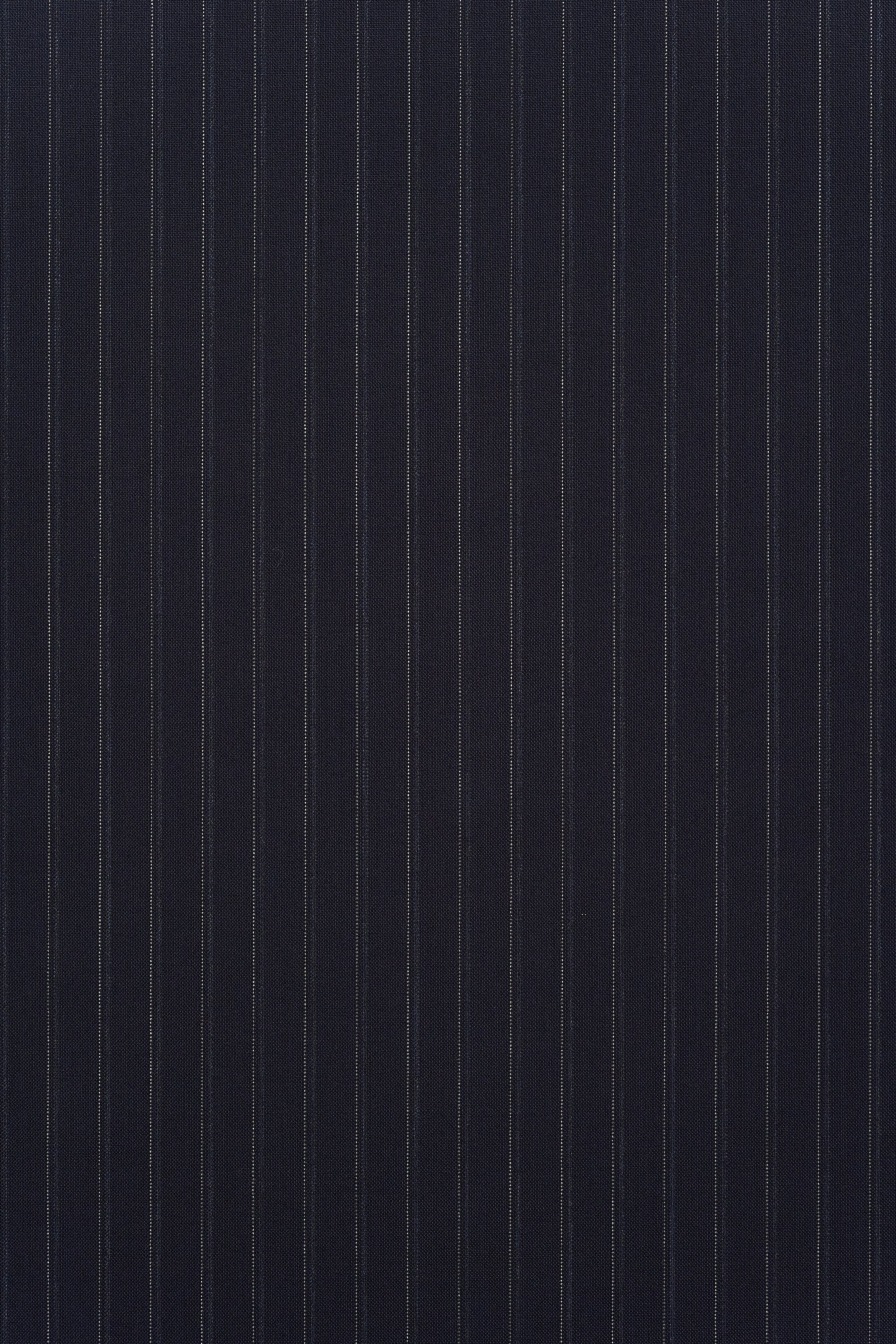 Vitale Barberis Canonico Navy Stripe Fresco Wool Cloth - 3m