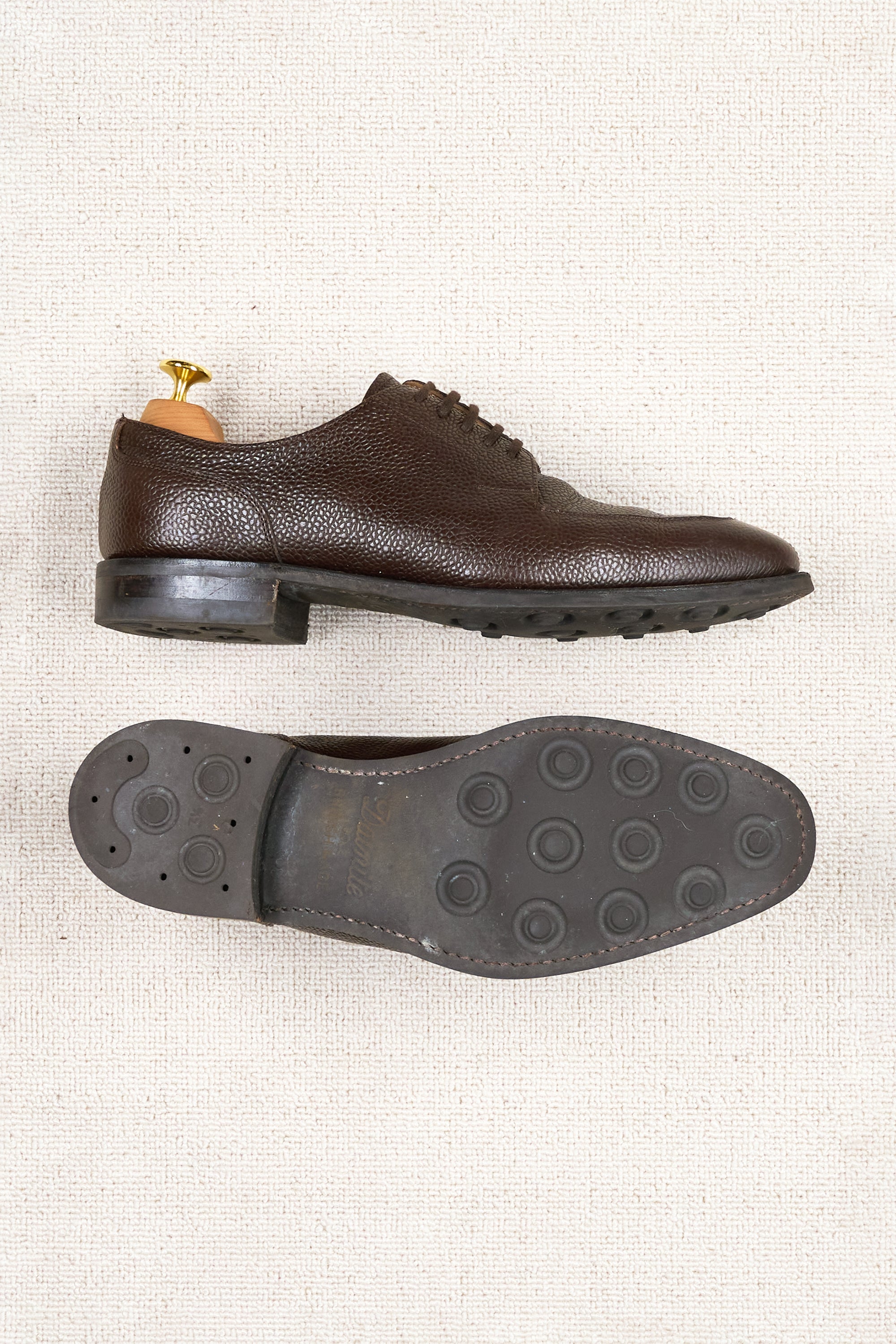 The Armoury Hajime 101808 Jubilee Dark Brown Grained Leather Derby Shoes