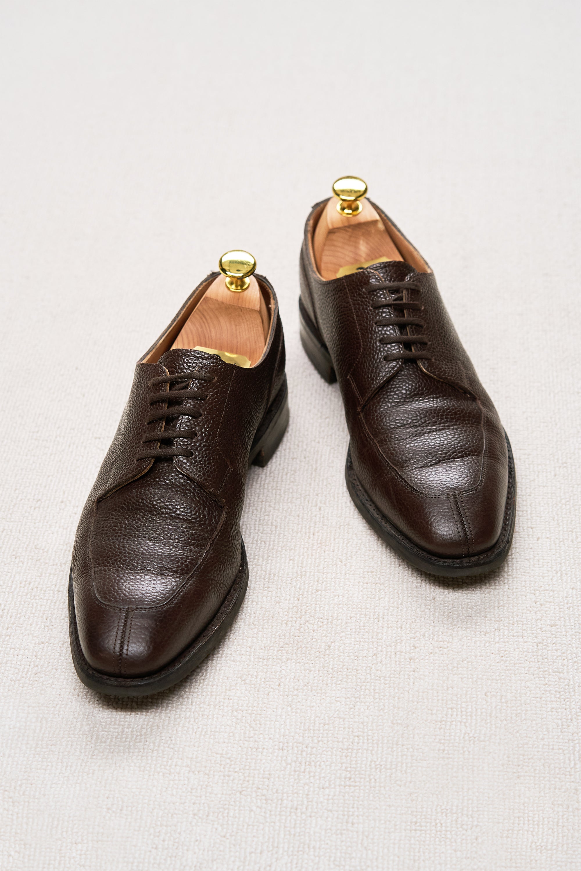 The Armoury Hajime 101808 Jubilee Dark Brown Grained Leather Derby Shoes