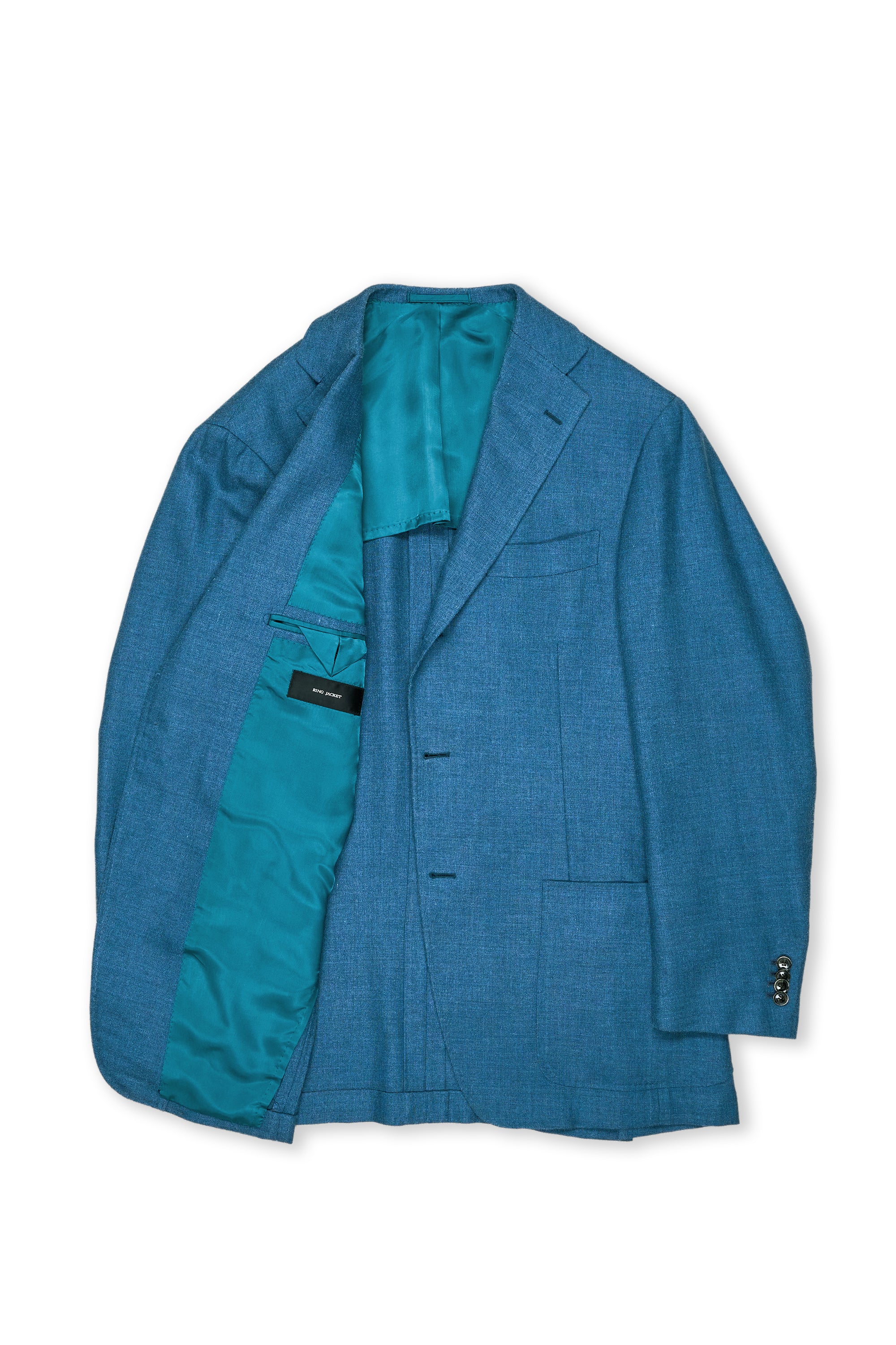 Ring Jacket 184 Aqua Hopsack Wool Sport Coat