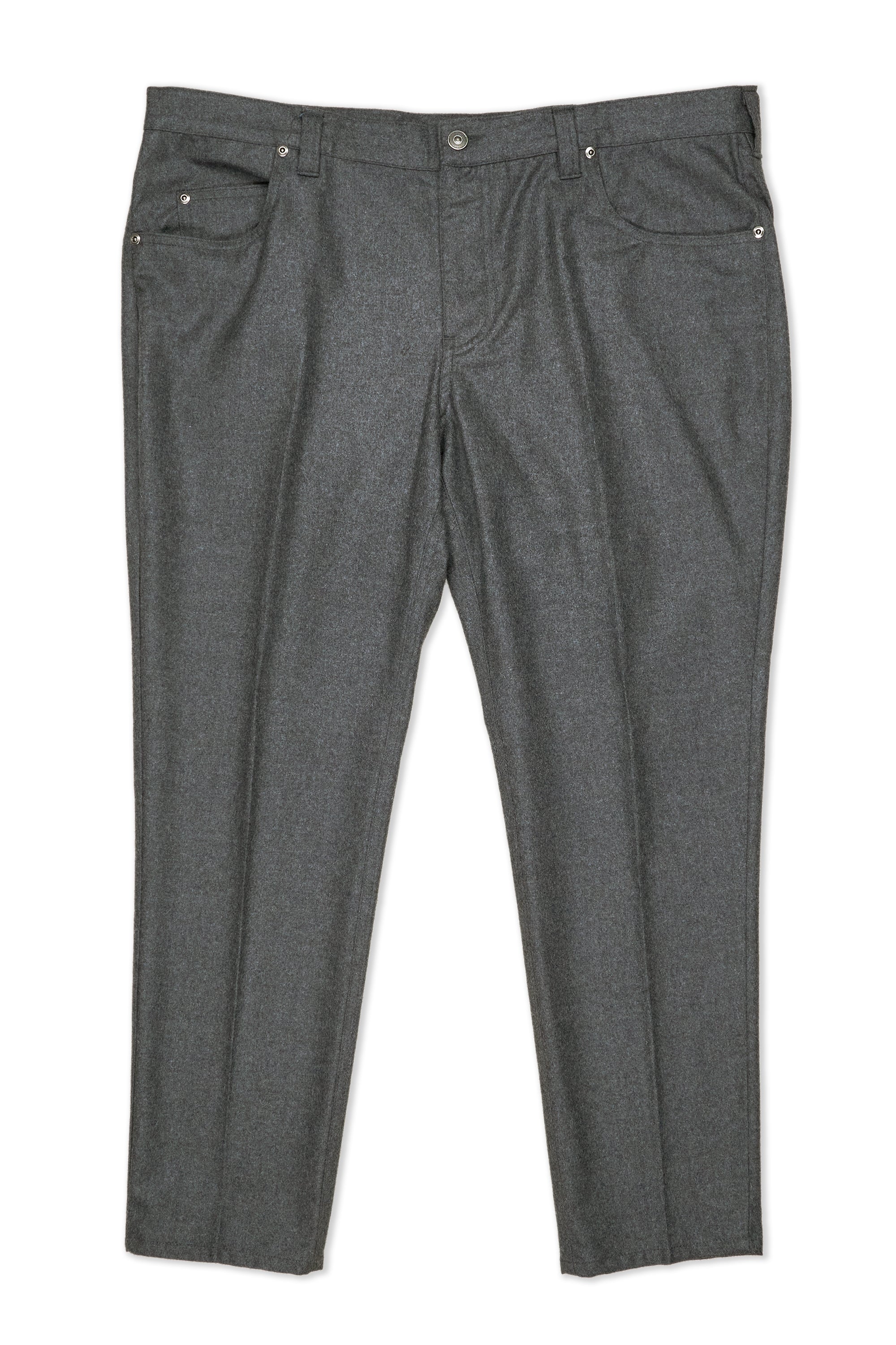 Grey Flannel Wool Trousers