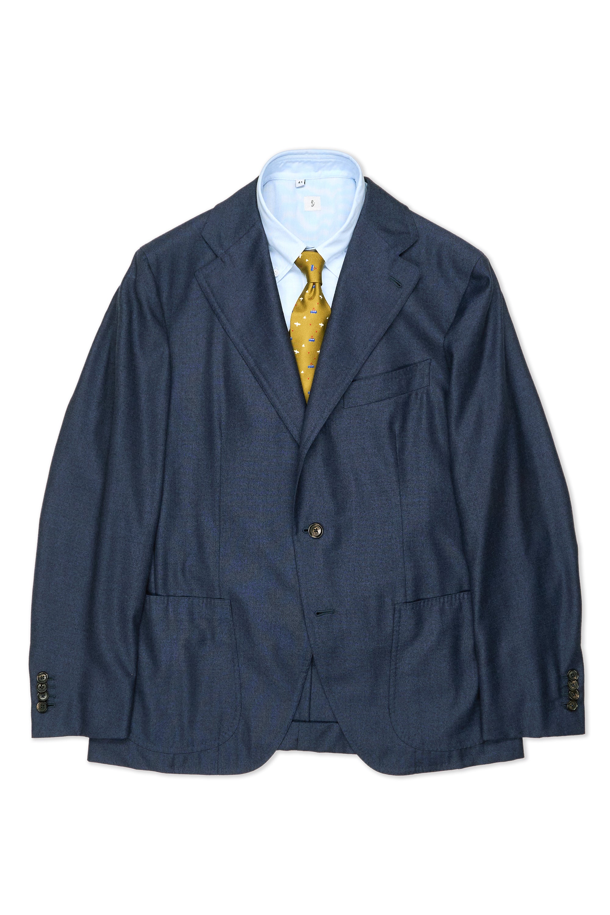 Isaia Navy Wool Silk Sport Coat