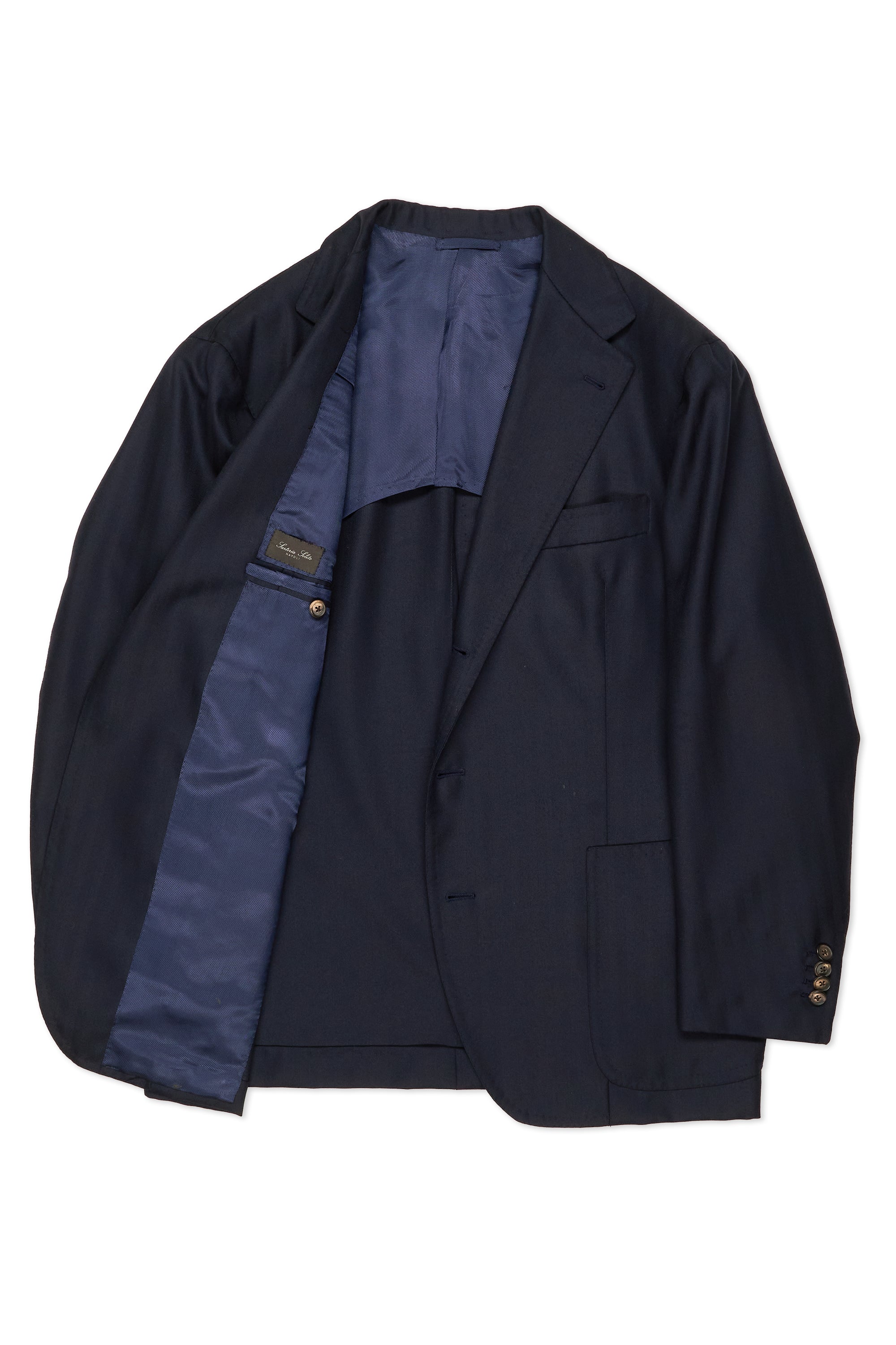 Sartoria Solito Navy Herringbone Wool Jacket with Ambrosi Trousers