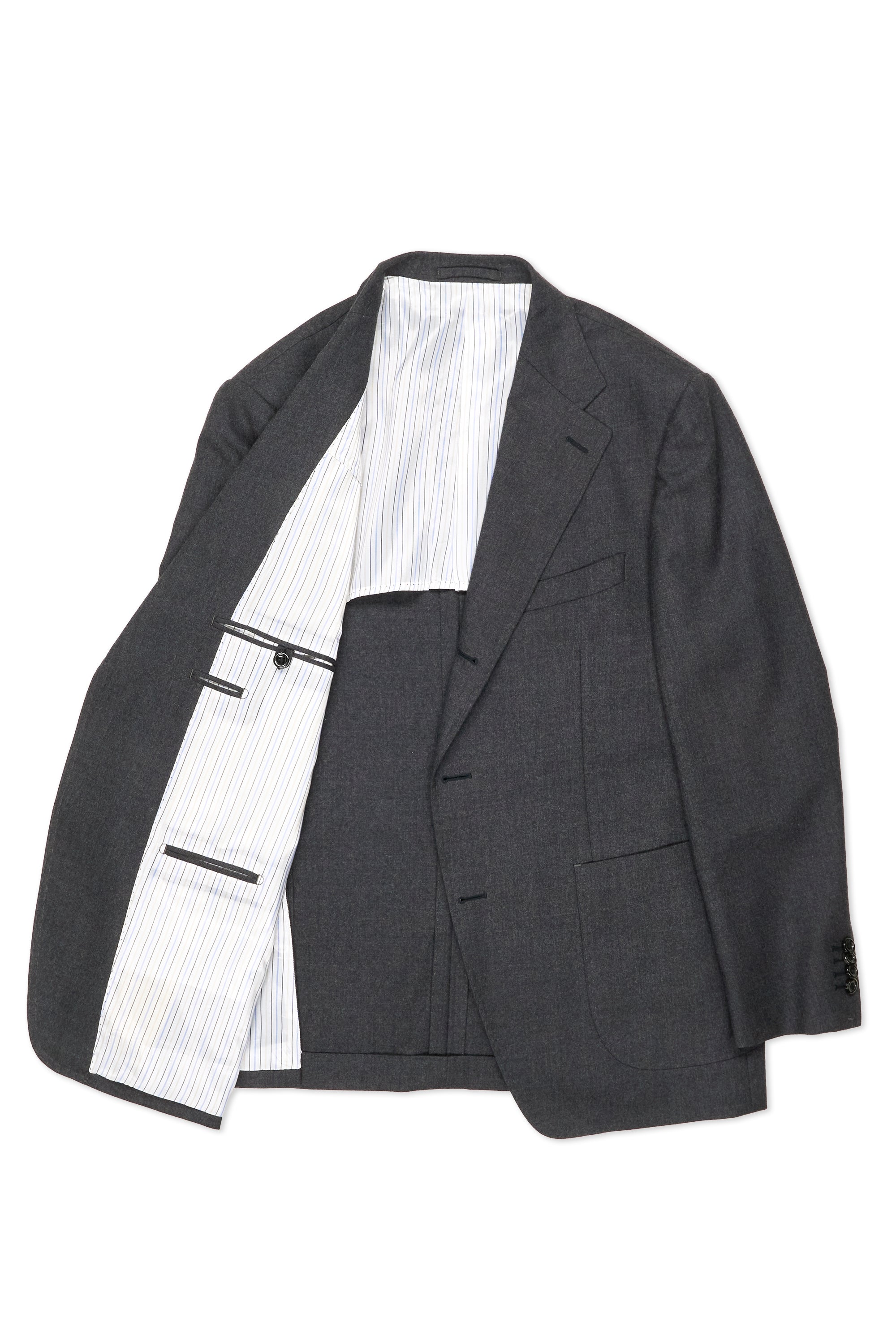 Charcoal Flannel Wool Suit