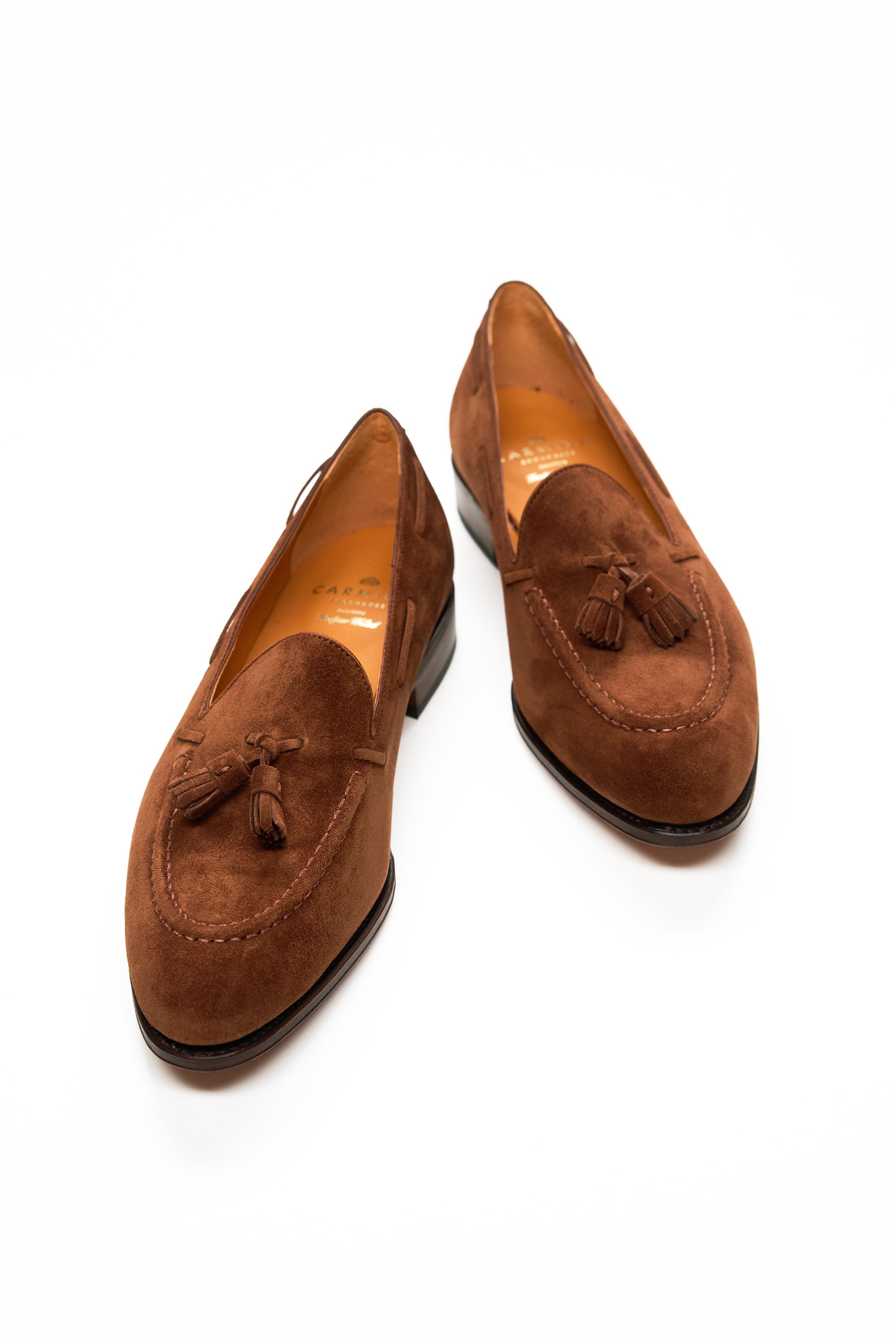 Carmina Ladies' Madison 1120 Chestnut Suede Tassel Loafers