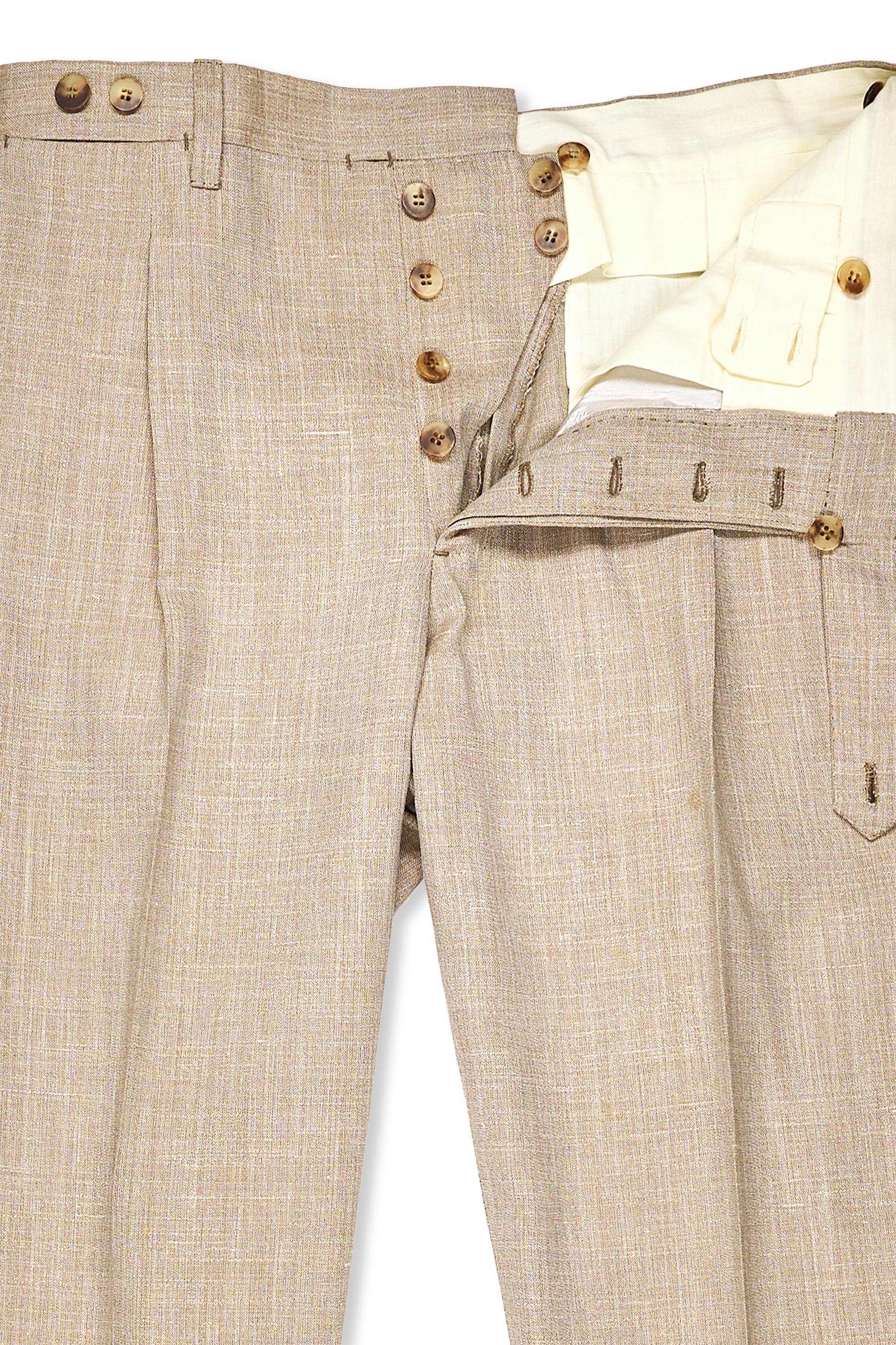 Orazio Luciano Beige Wool/Silk/Linen Suit