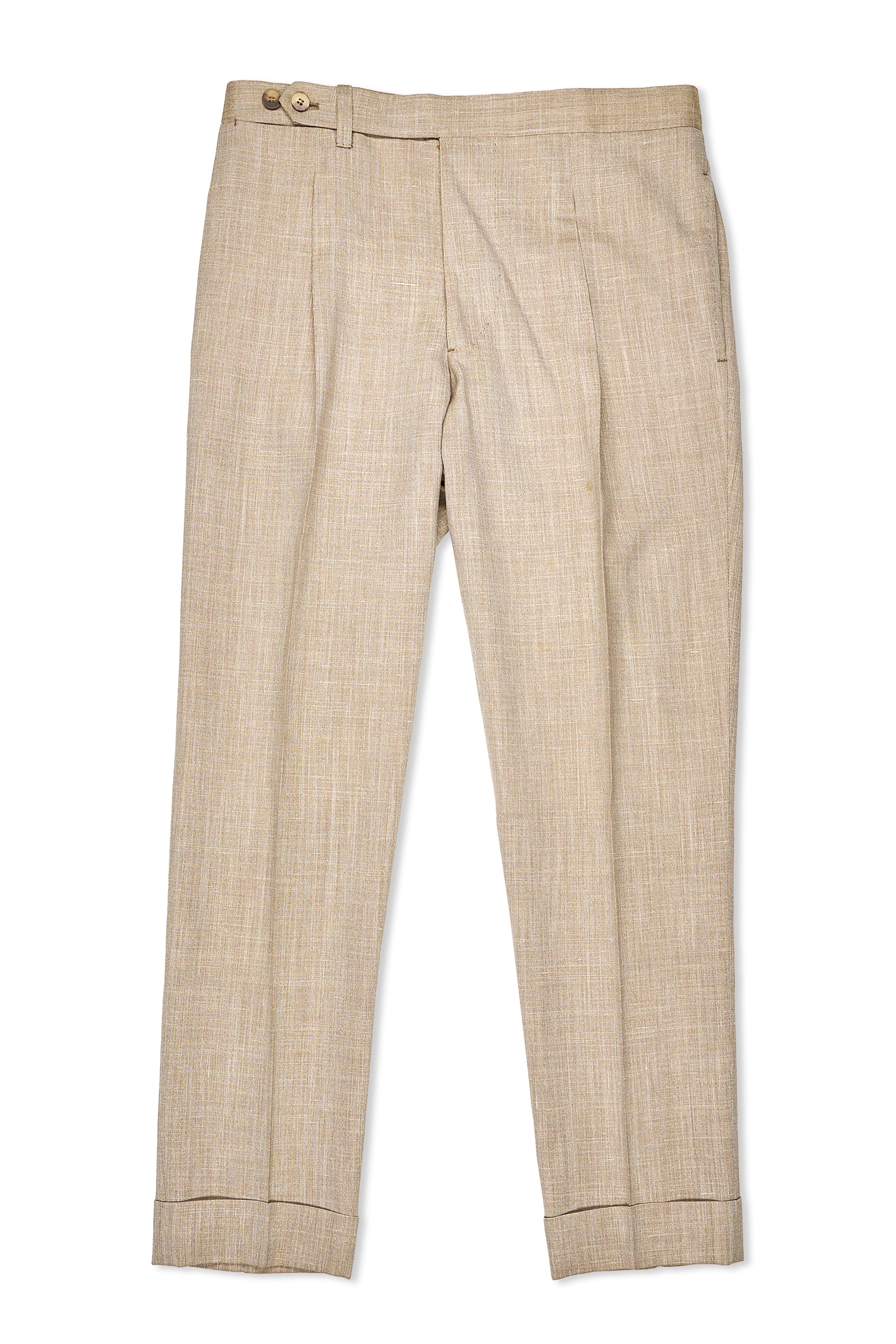 Orazio Luciano Beige Wool/Silk/Linen Suit