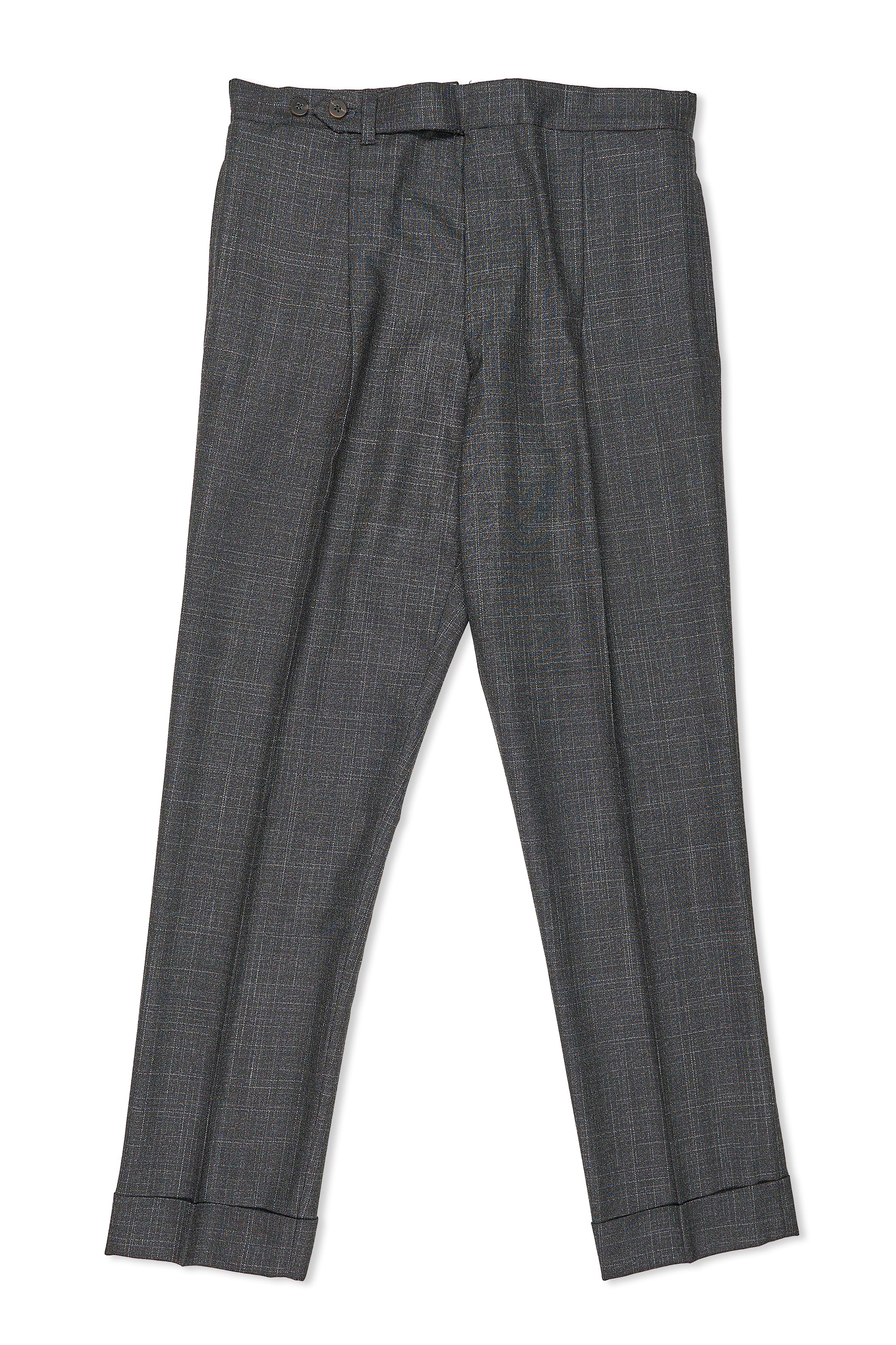 Orazio Luciano Dark Grey/White Wool Silk Suit