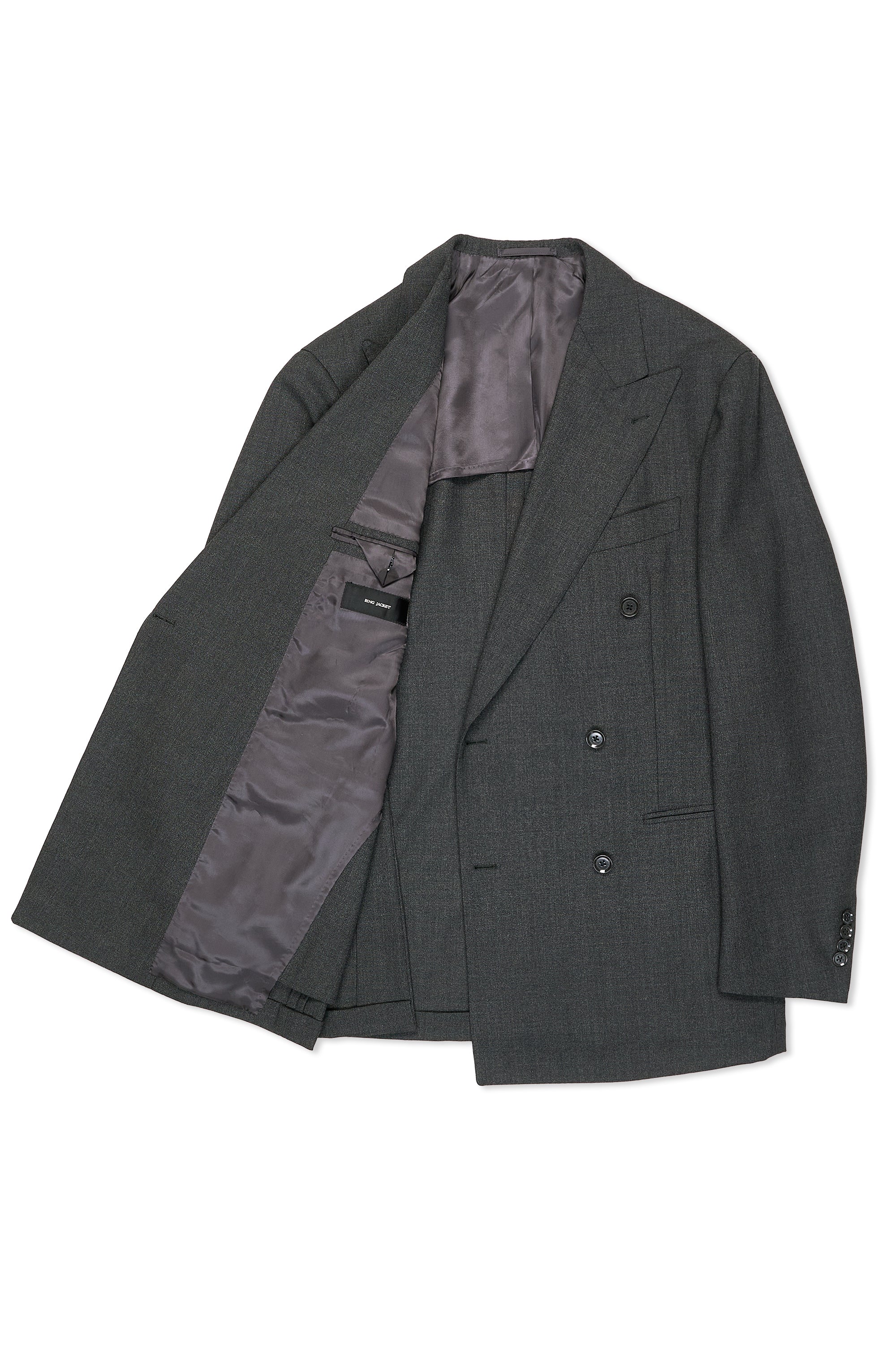 Ring Jacket AMJ06 Charcoal Wool DB Suit