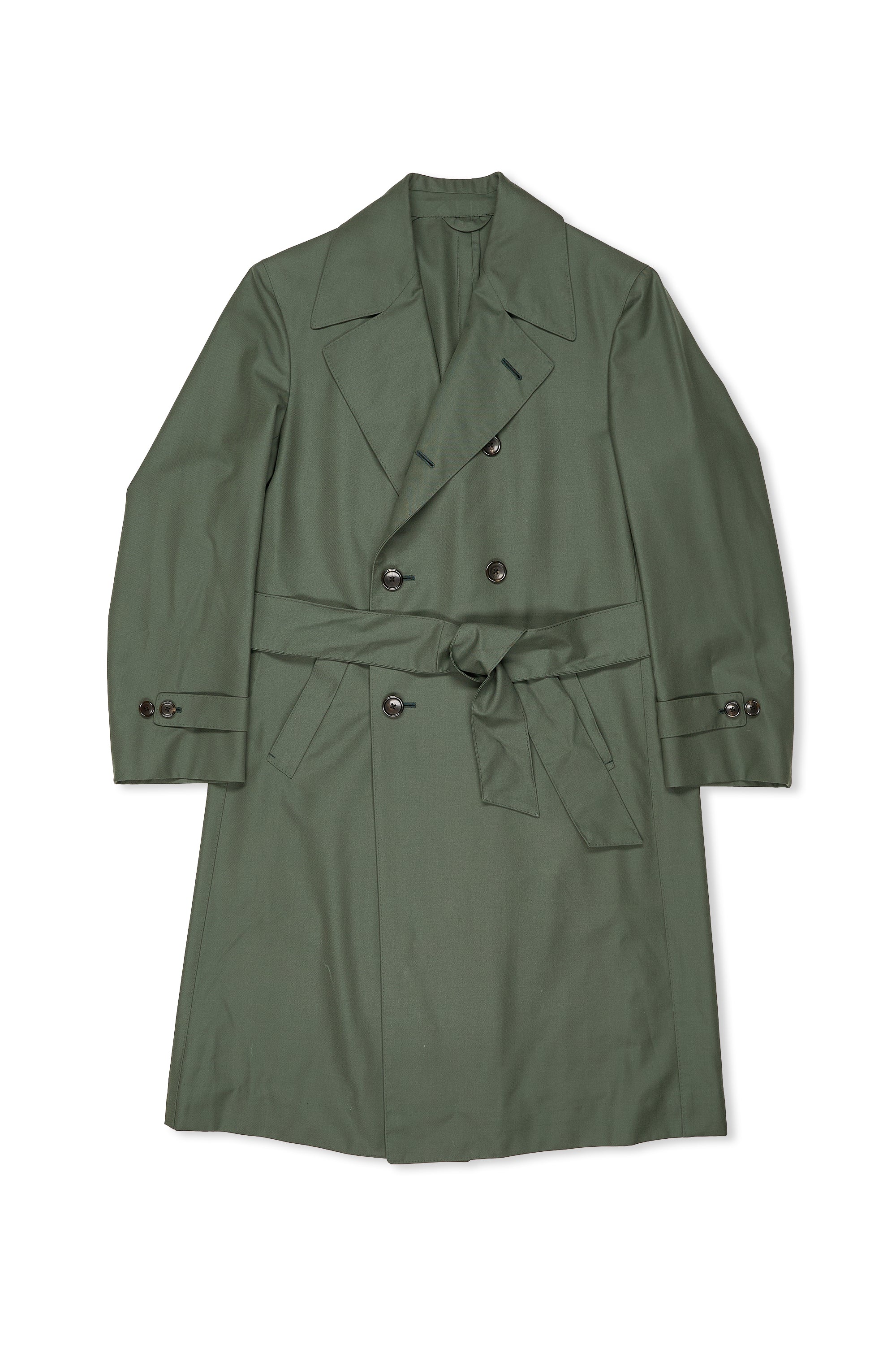 B&Tailor Army Green Wool Trench Coat MTM