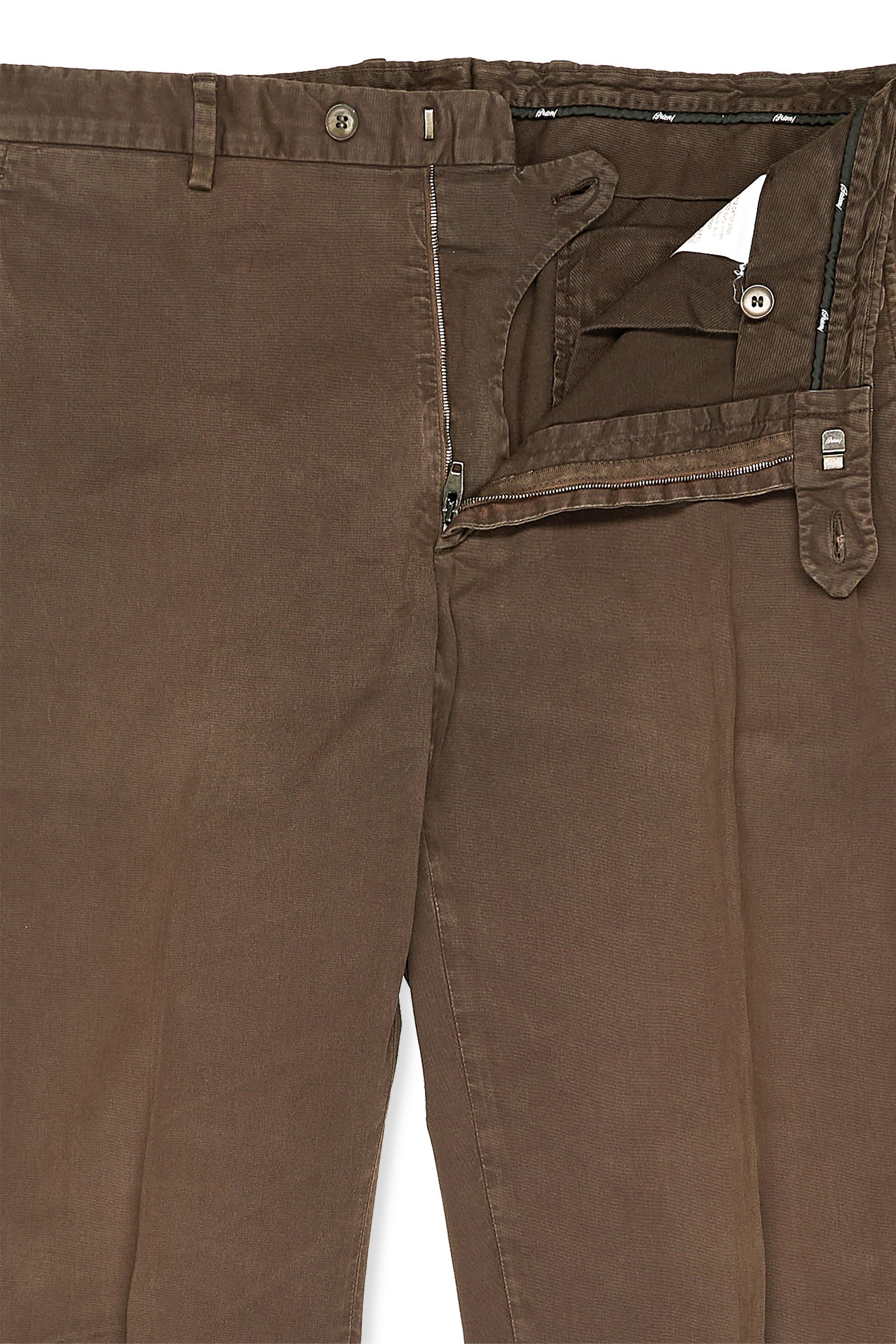 Brioni Brown Cotton Trousers