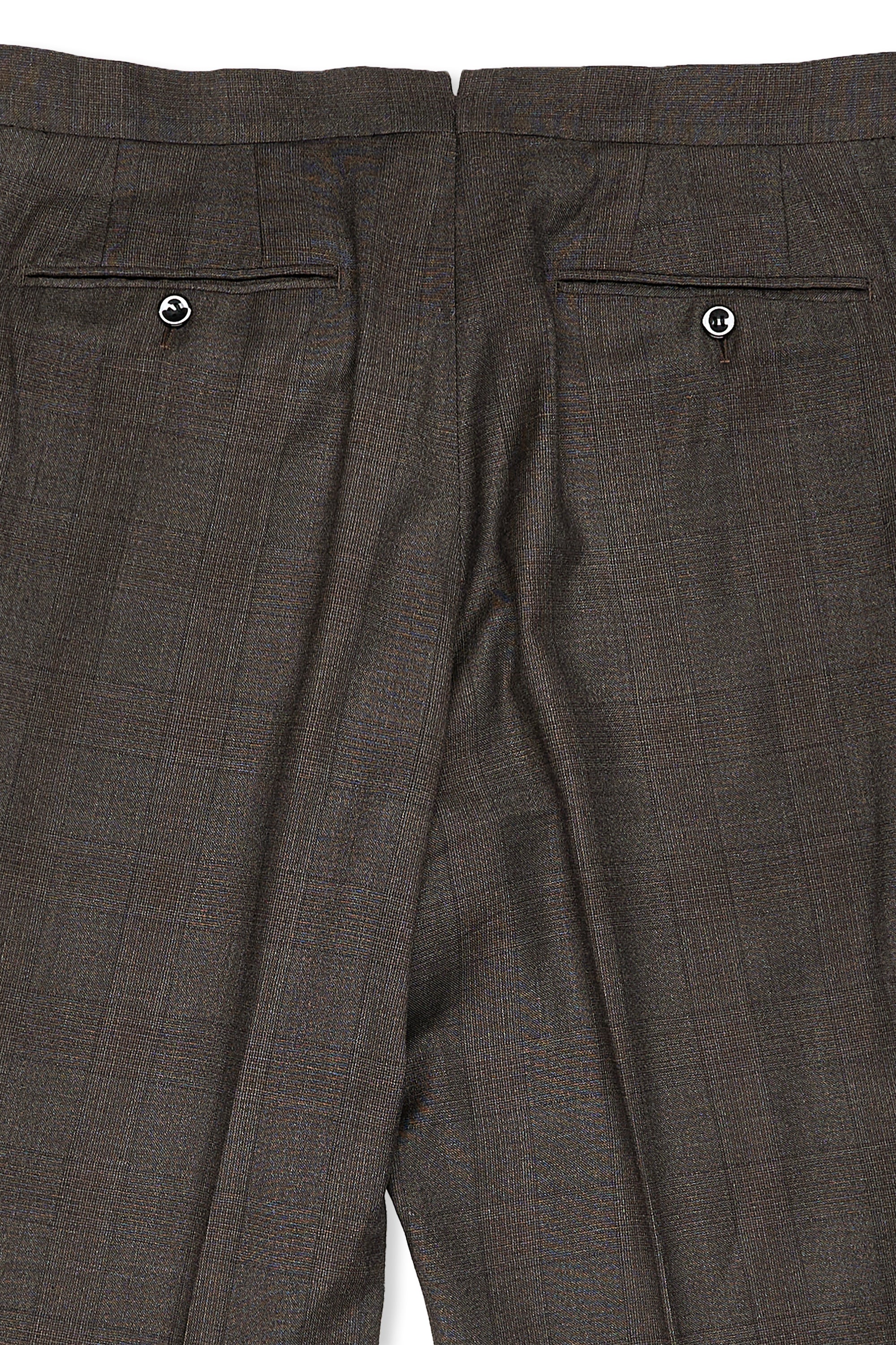 Ring Jacket AMJ03 Dark Brown Wool Check Suit