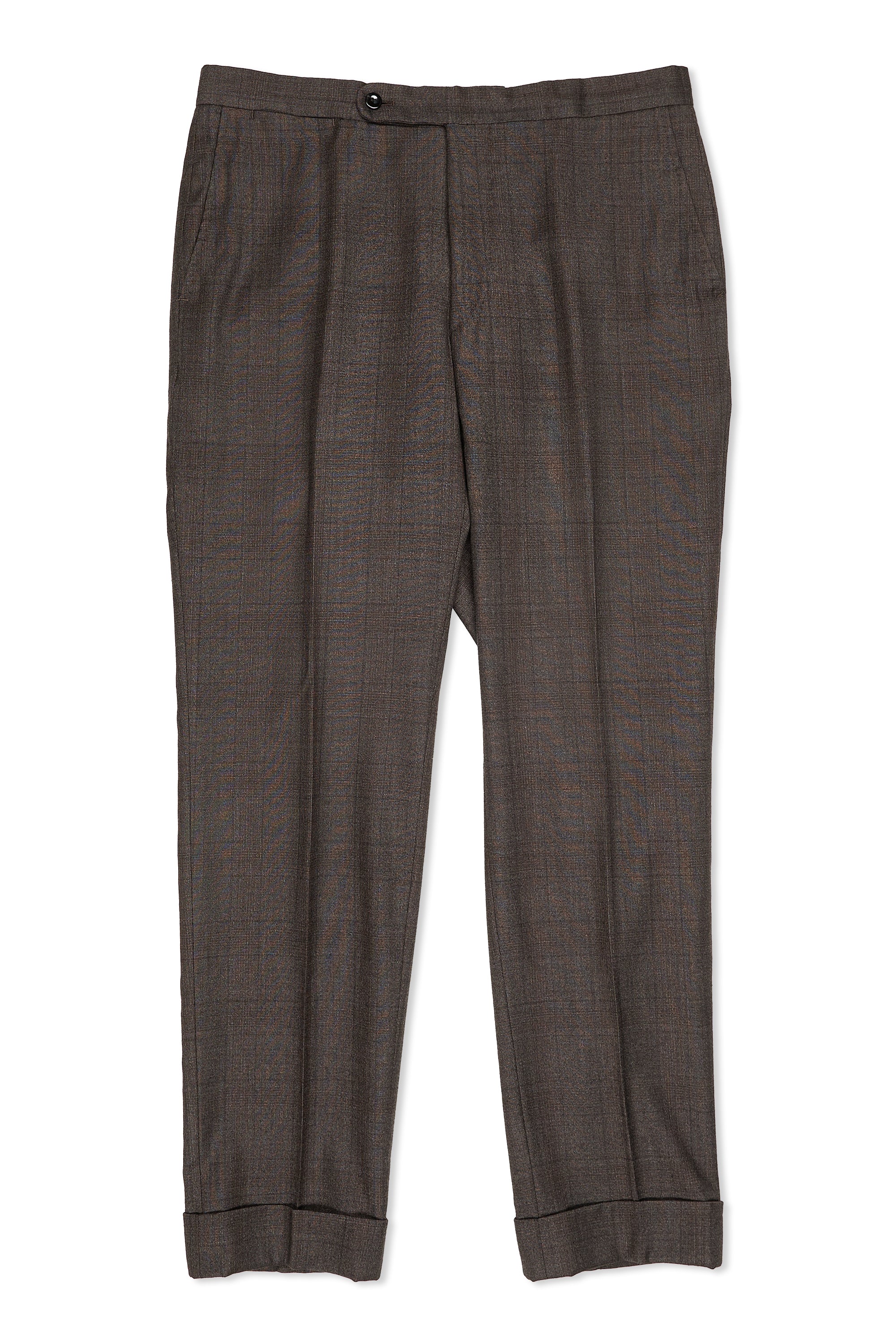 Ring Jacket AMJ03 Dark Brown Wool Check Suit