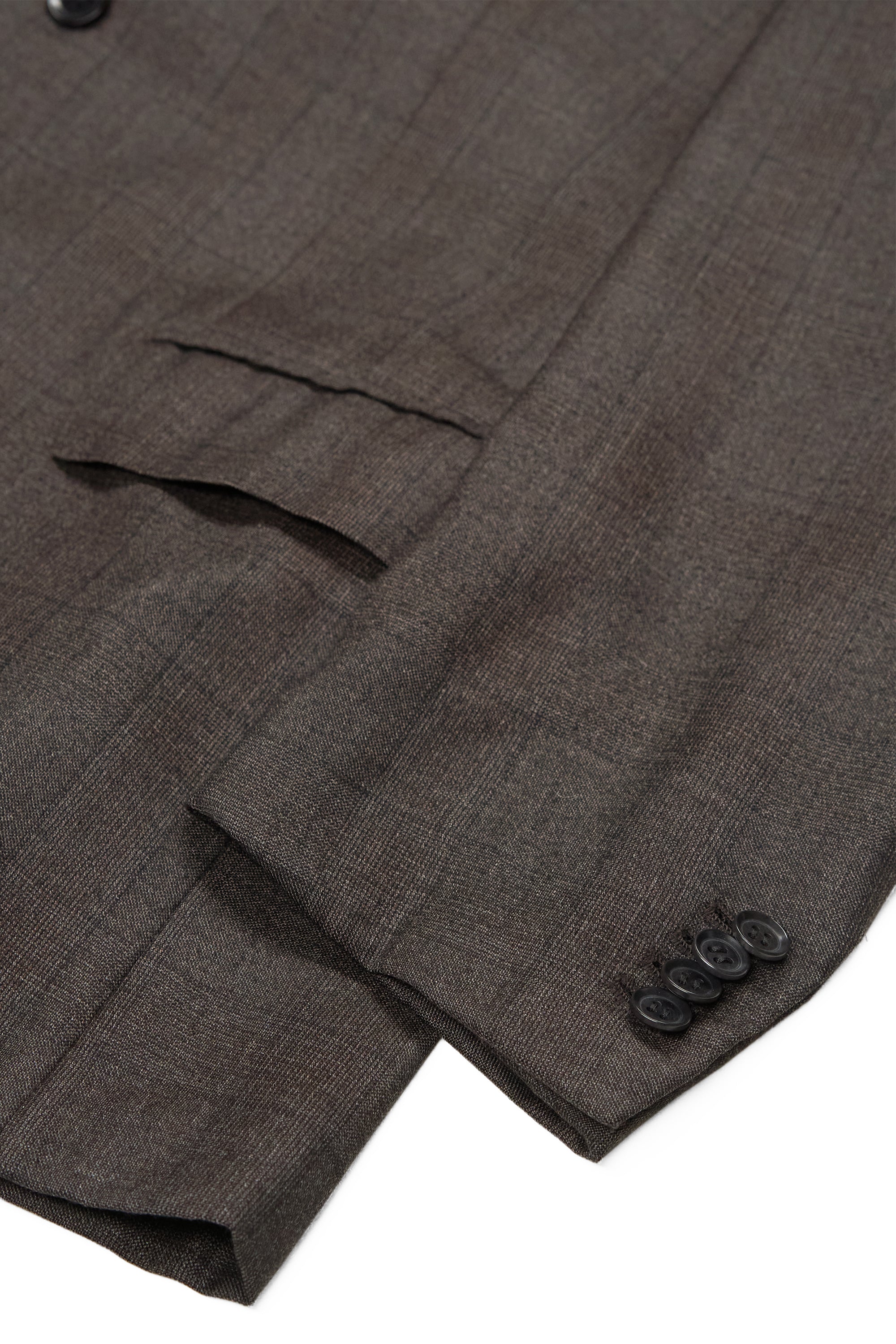 Ring Jacket AMJ03 Dark Brown Wool Check Suit