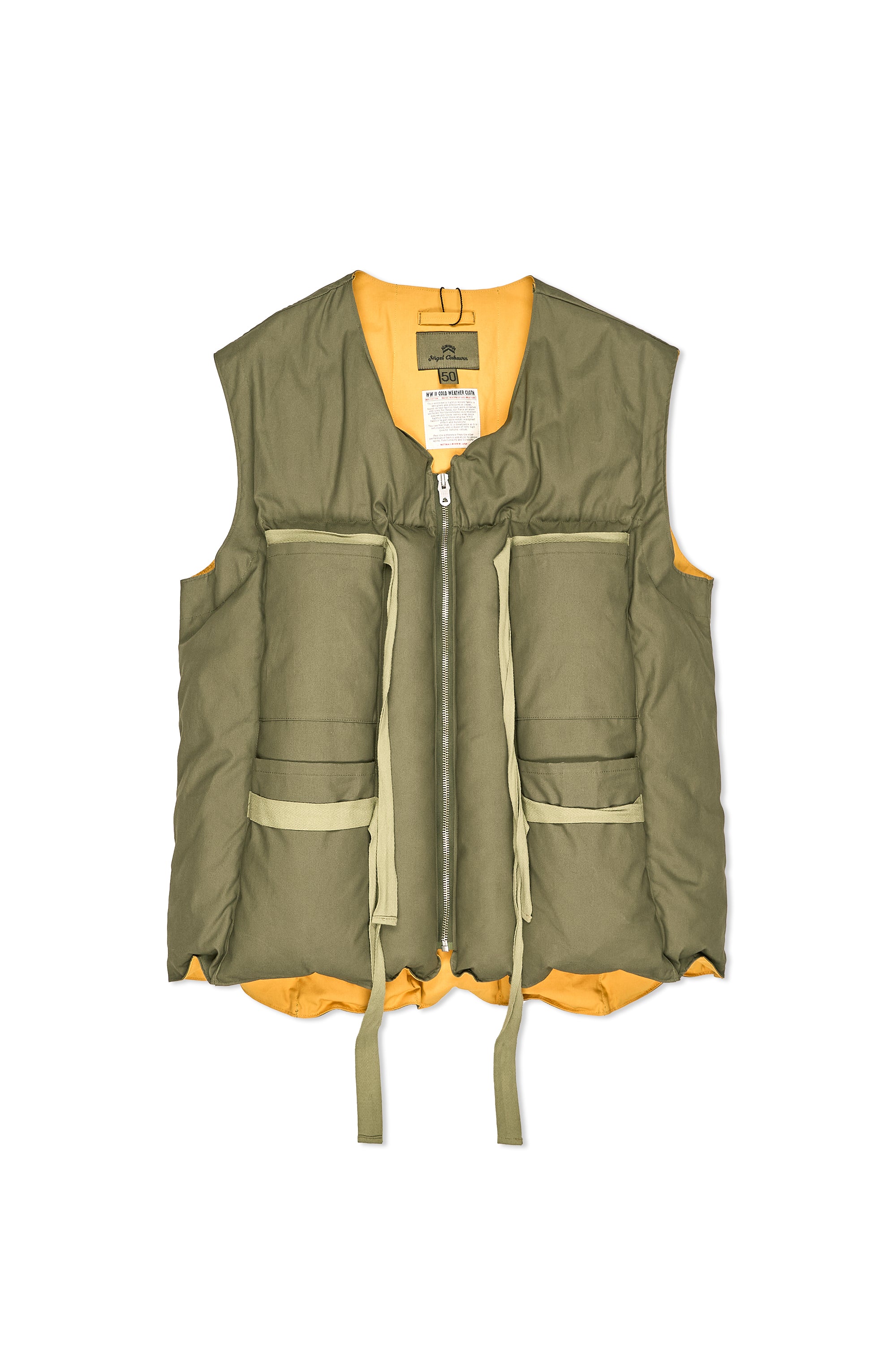 Nigel Cabourn Green Rescue Down Vest