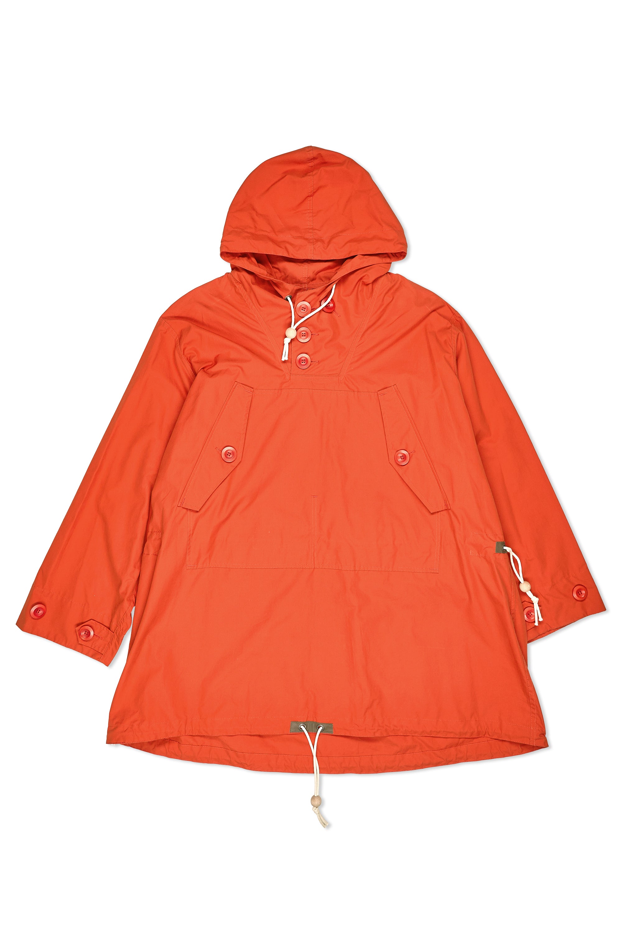 Nigel Cabourn Dark Orange Liam OW-2 Long Cotton Smock L34 Vent Pullover