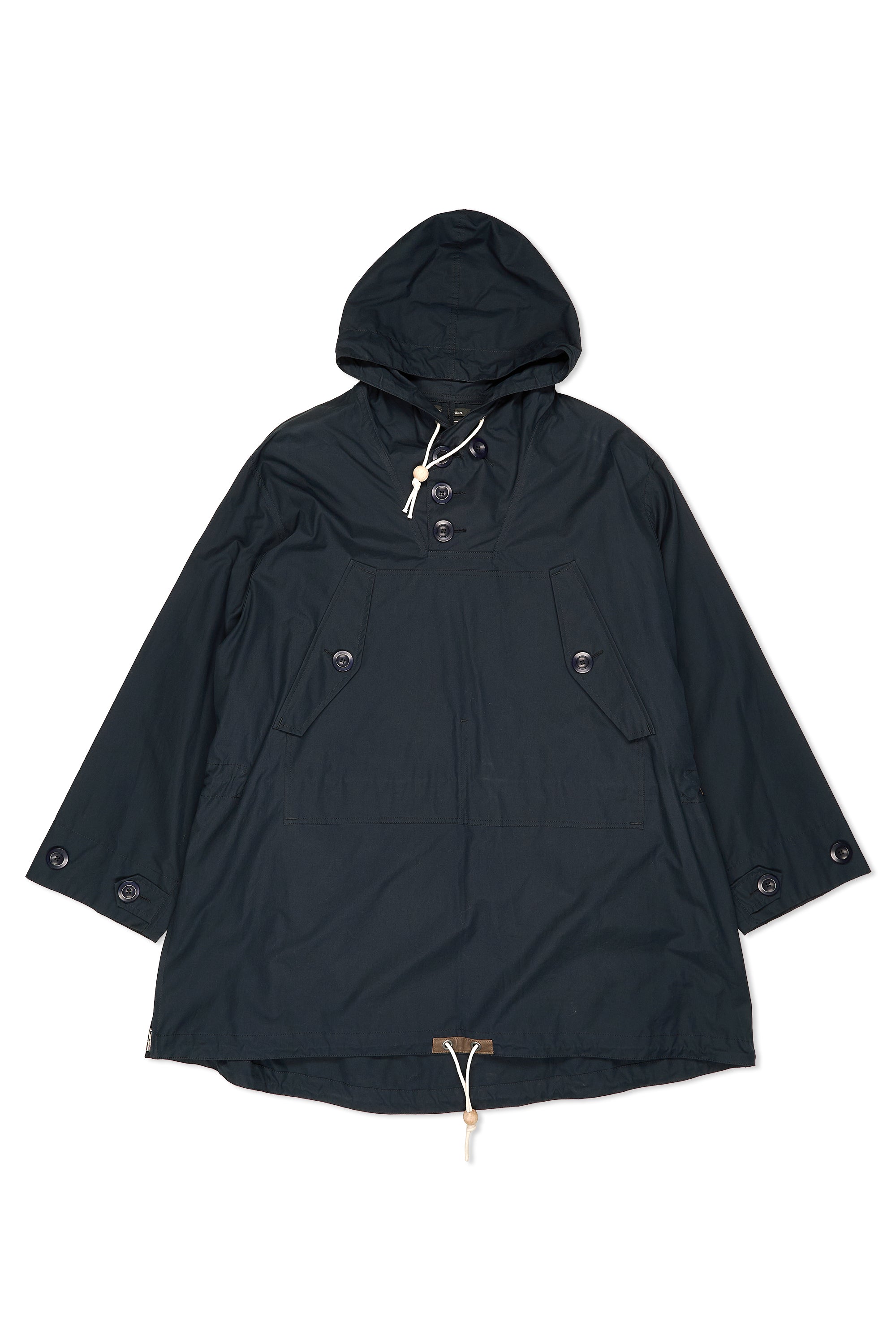 Nigel Cabourn Navy Liam OW-2 Long Cotton Smock L34 Vent Pullover