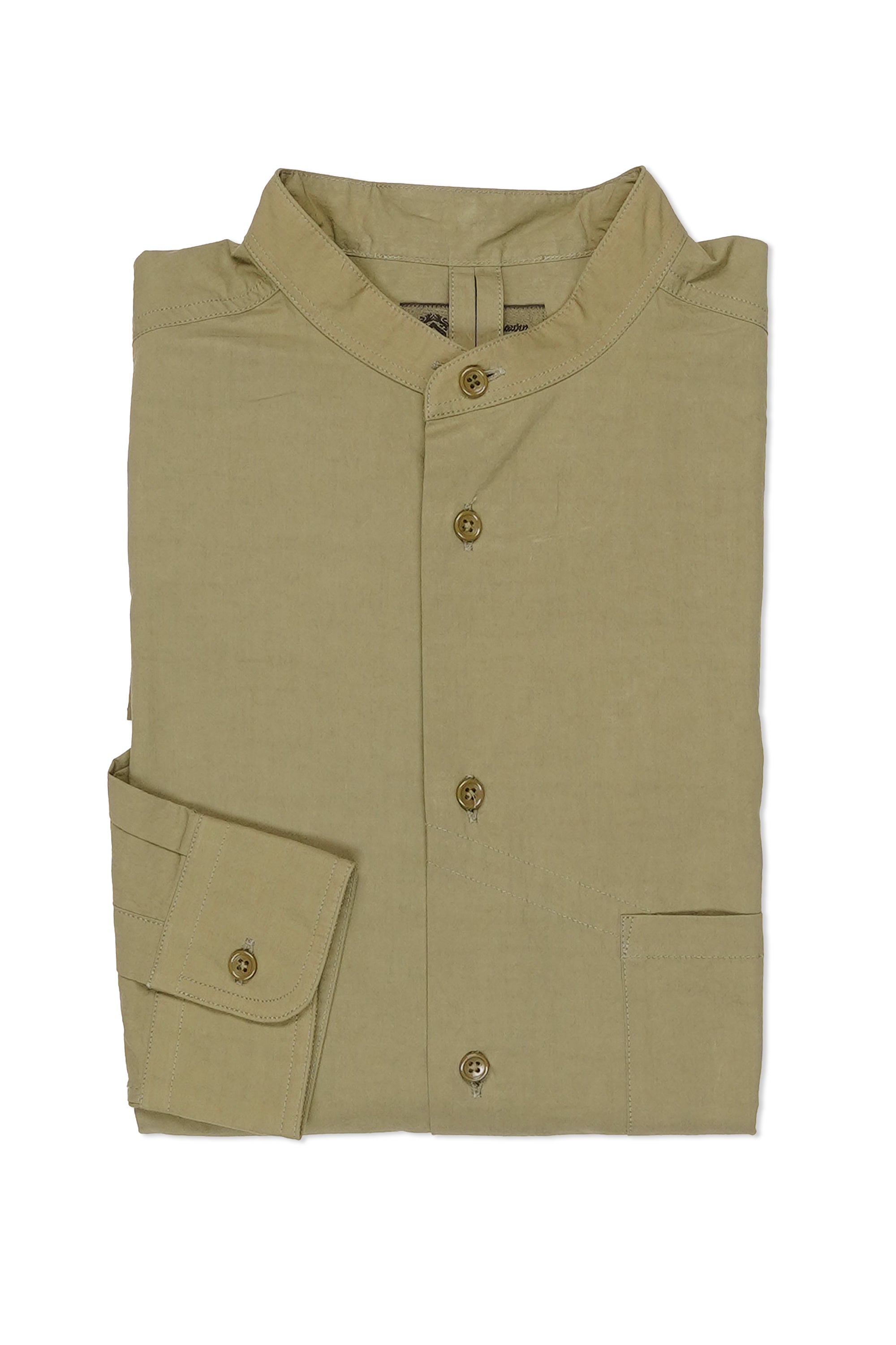 Nigel Cabourn CC22 Green Detachable Collar Shirt