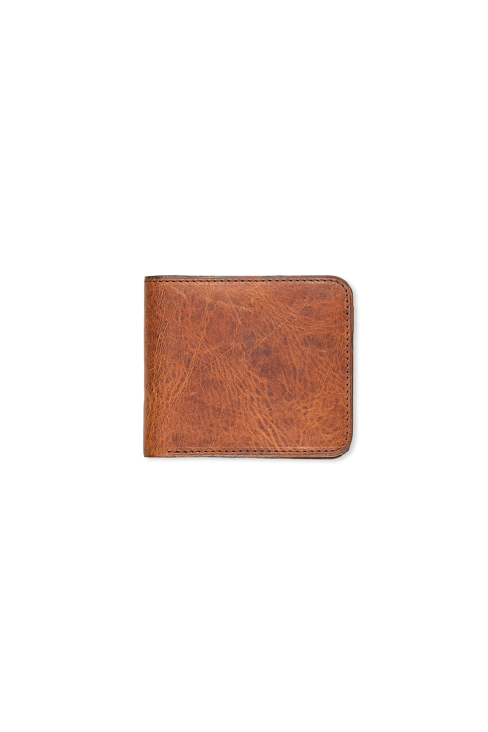 Nigel Cabourn Brown Peat Label Leather Wallet