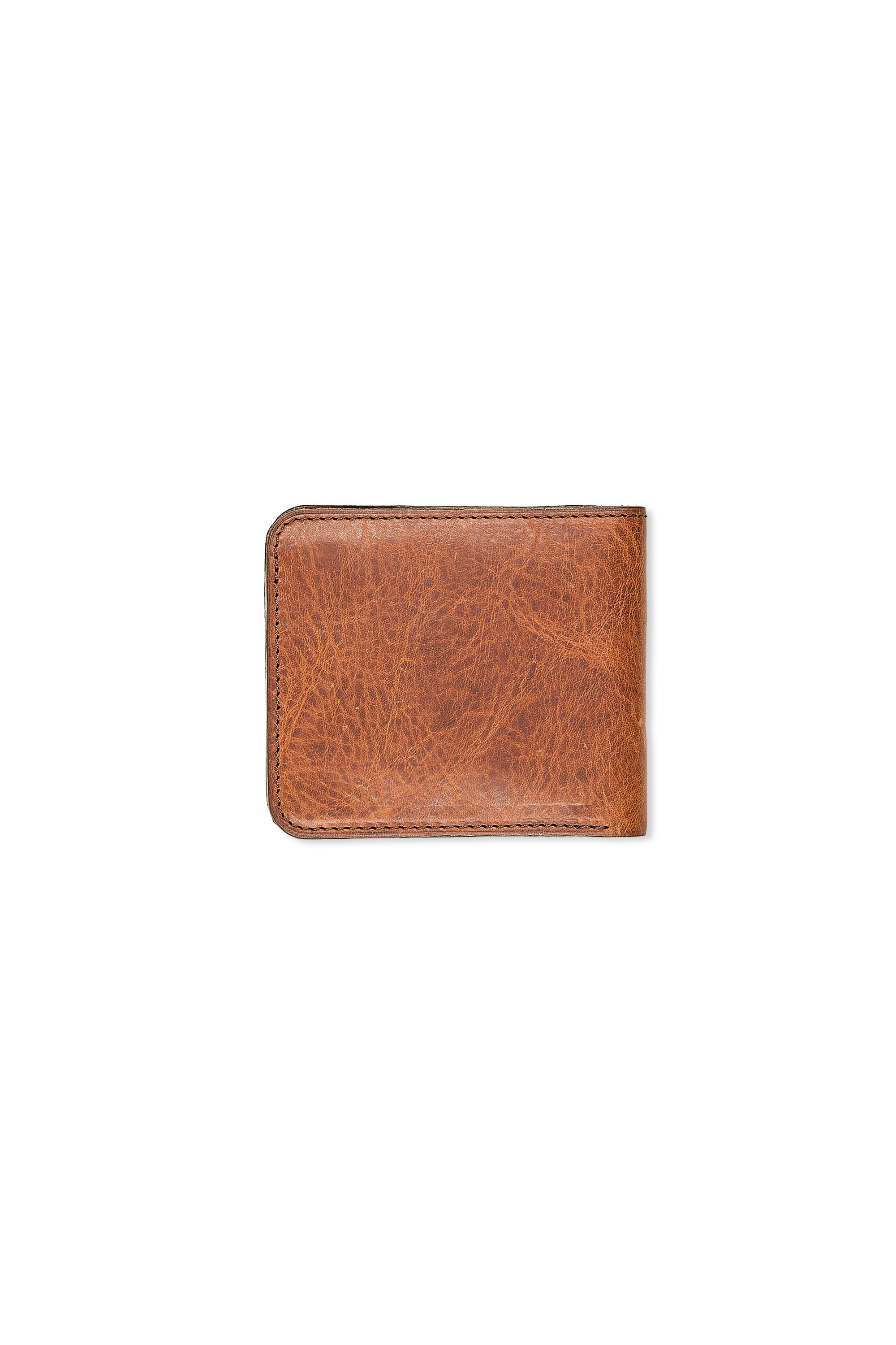 Nigel Cabourn Brown Peat Label Leather Wallet