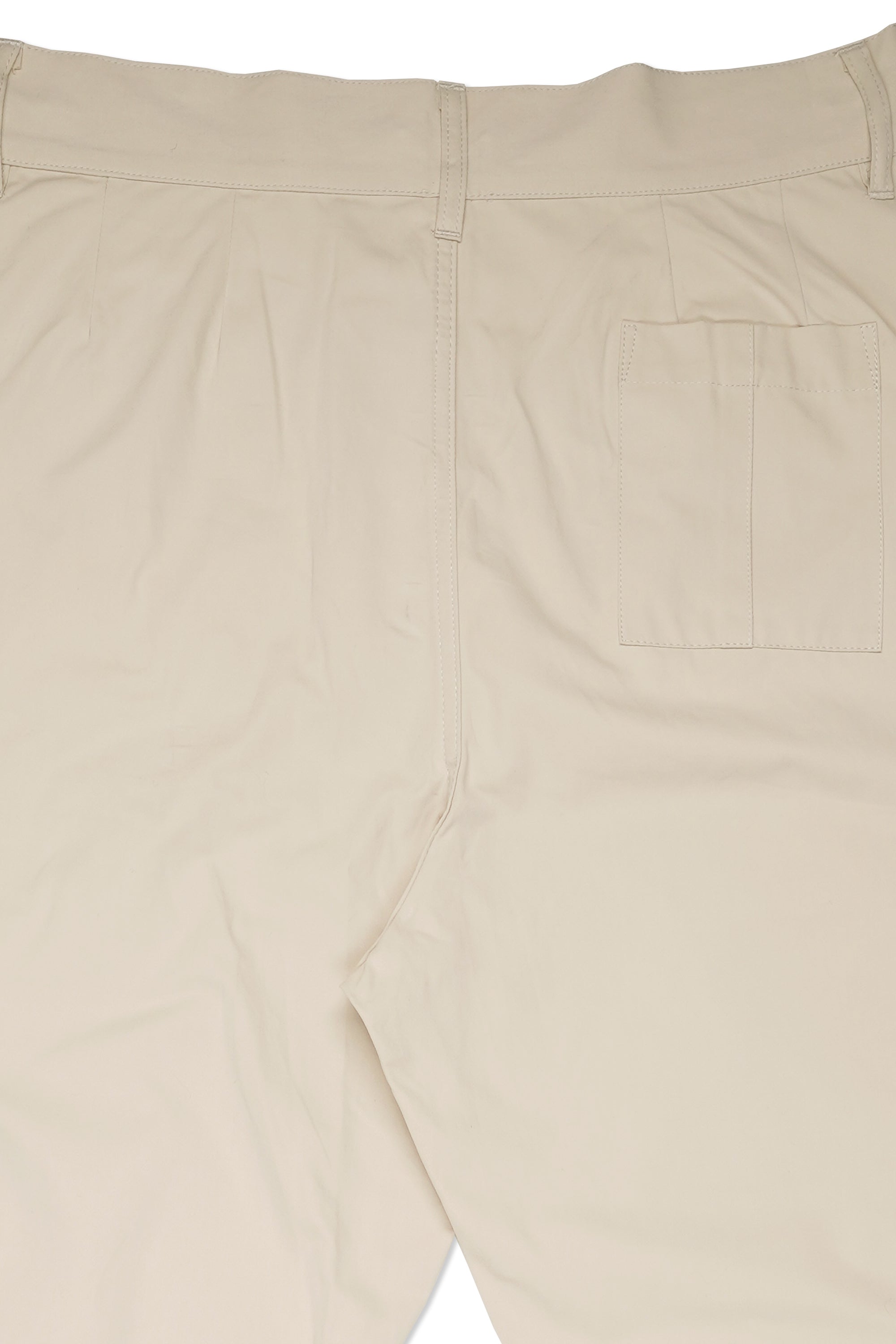 Nigel Cabourn P-5 Beige Cotton Poplin Double Pleat Combat Trousers