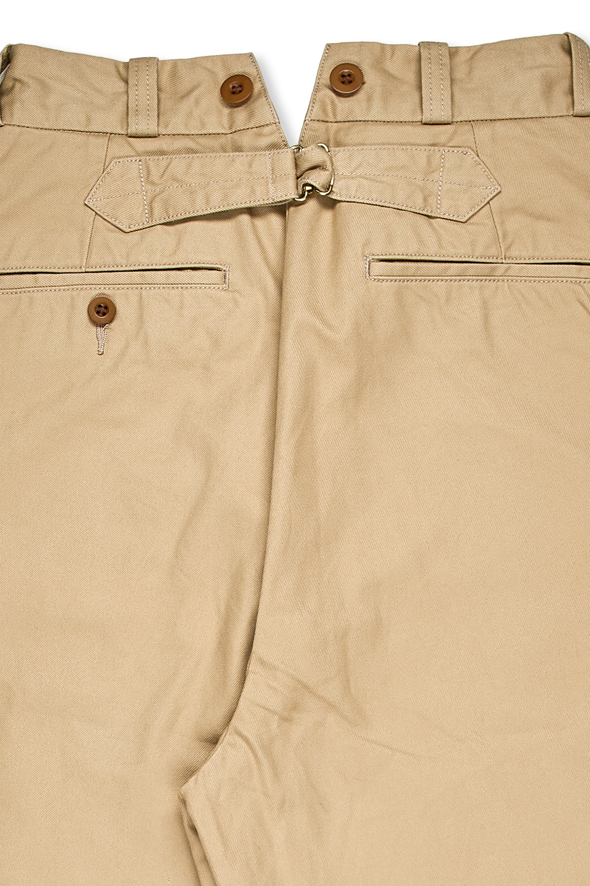 Nigel Cabourn Ladies Beige Classic Wide Chino Pants