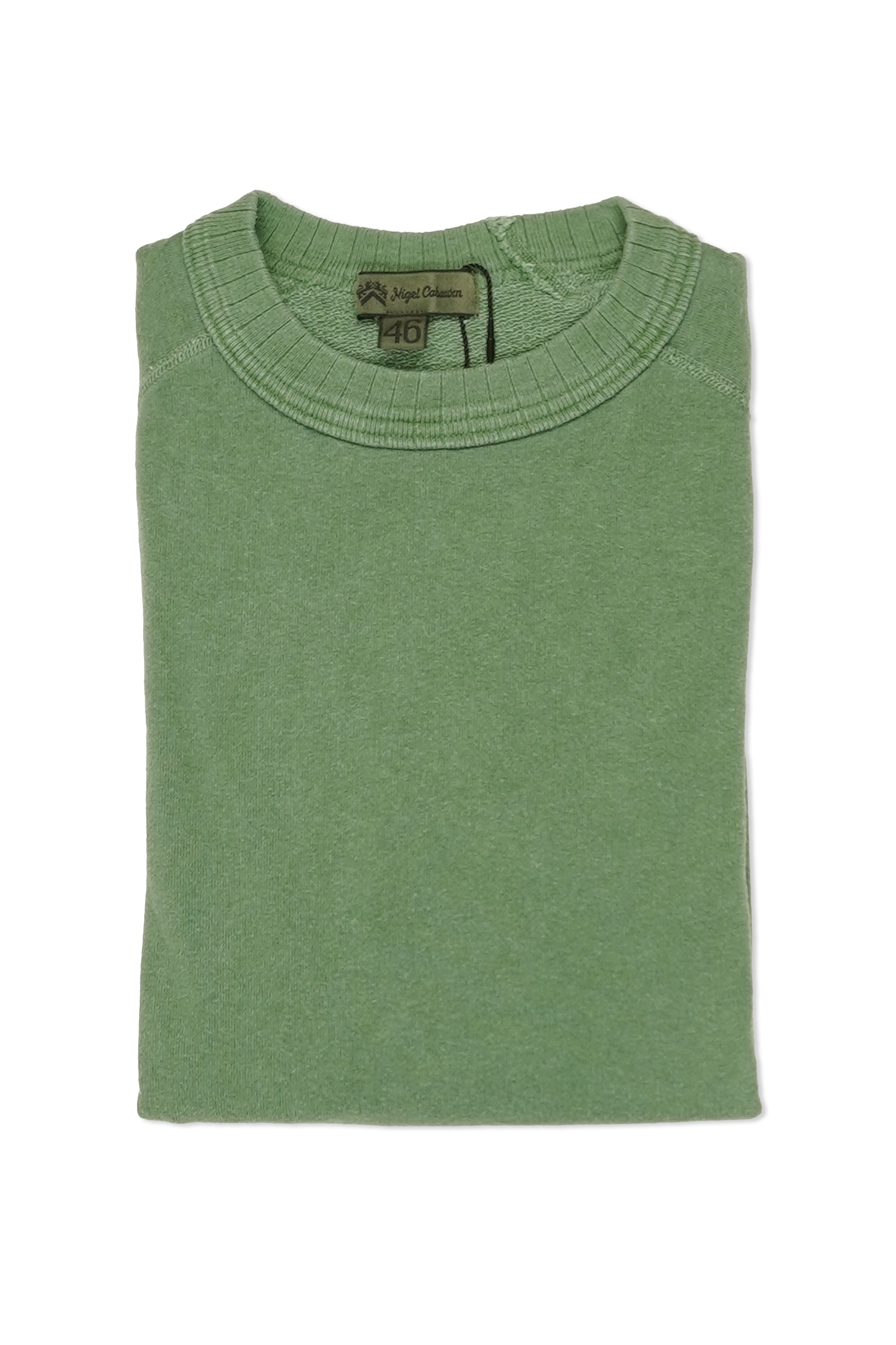 Nigel Cabourn Green Cotton Short Sleeve Sweatshirt