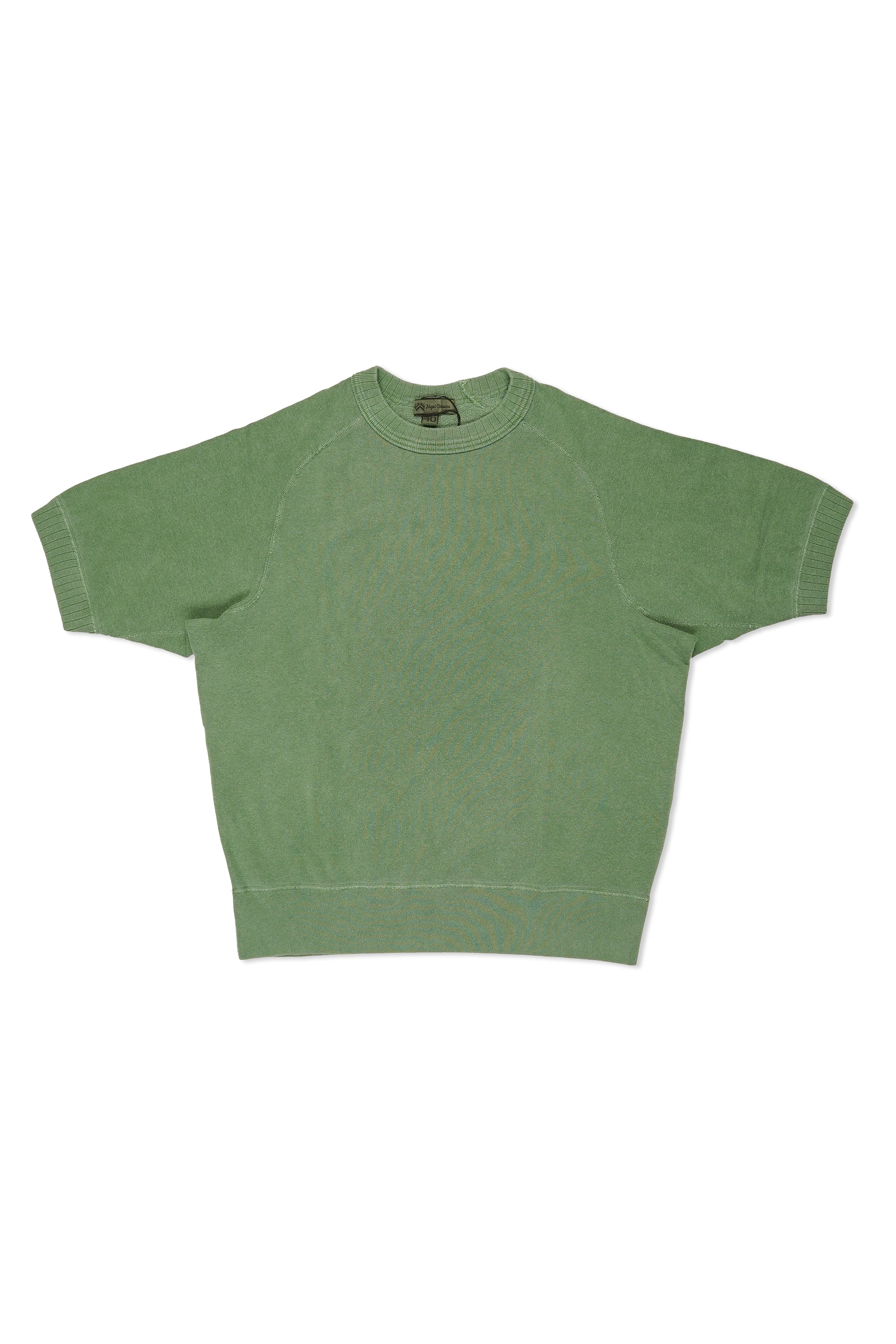 Nigel Cabourn Green Cotton Short Sleeve Sweatshirt