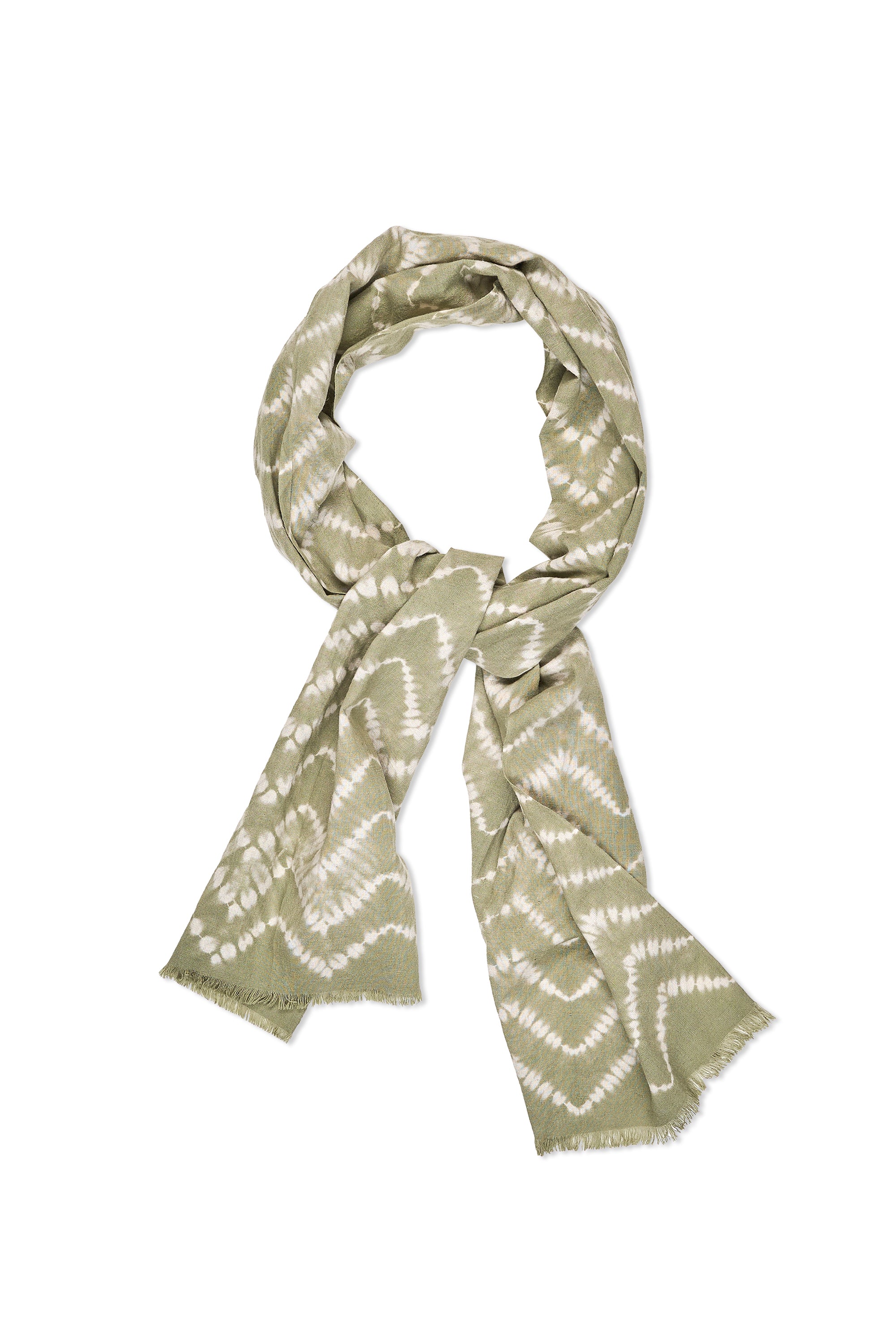 Nigel Cabourn Green Nuishibori Stole