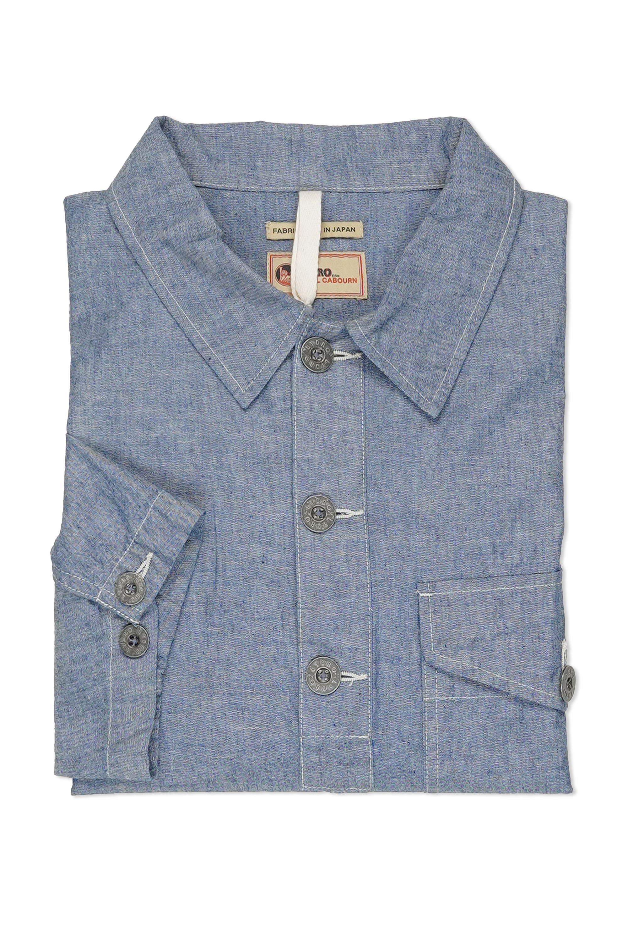 Nigel Cabourn S-50 POH Light Blue Denim Pullover Work Shirt