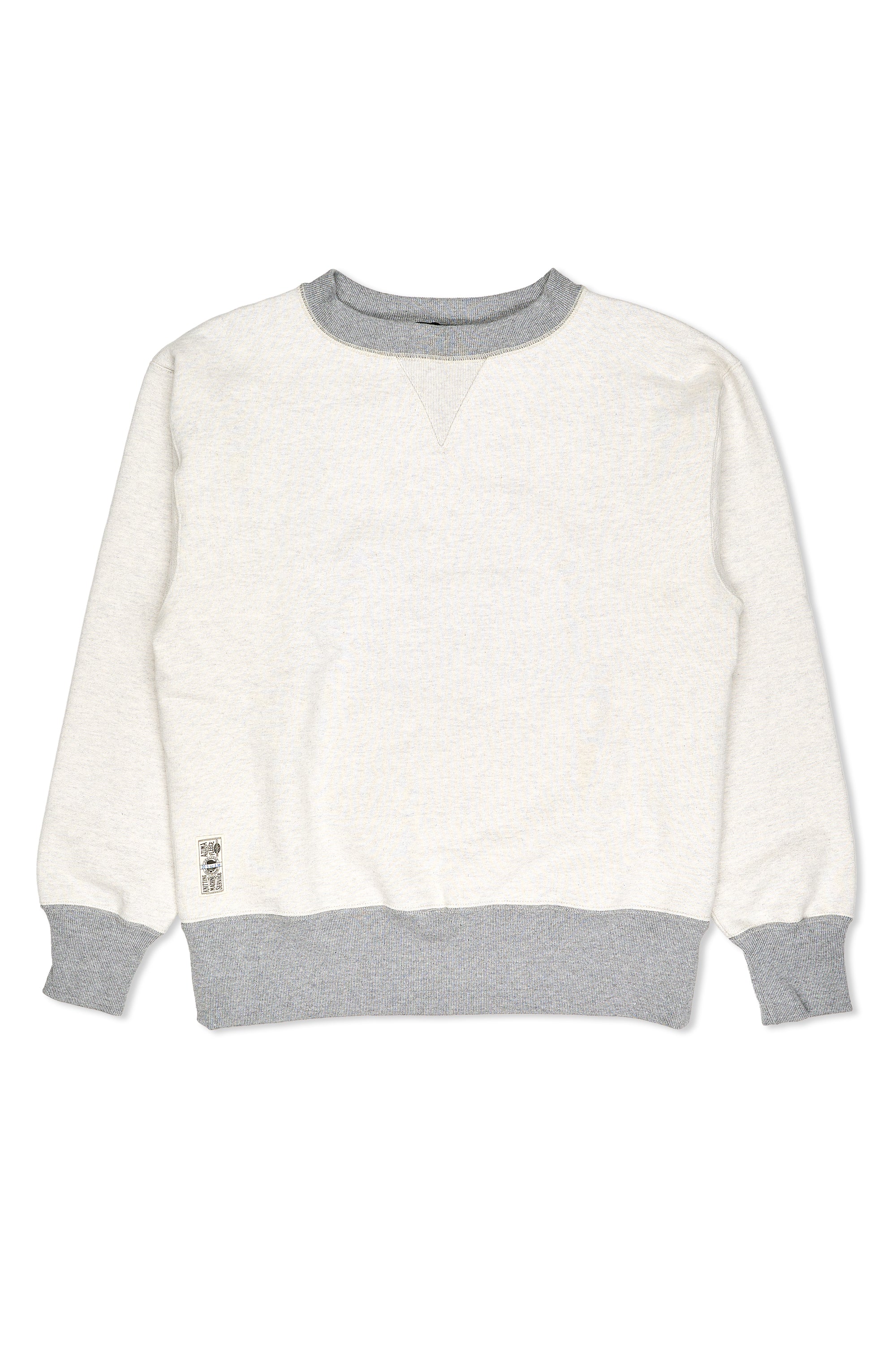 Nigel Cabourn Ivory 50s 20.5oz Cotton Crew Neck Sweatshirt