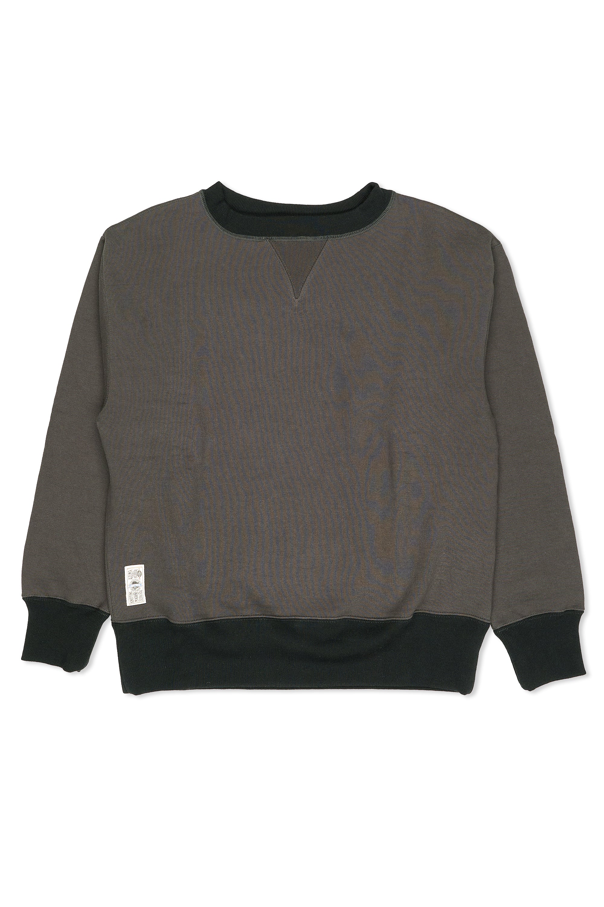 Nigel Cabourn Charcoal 50s 20.5oz Cotton Crew Neck Sweatshirt