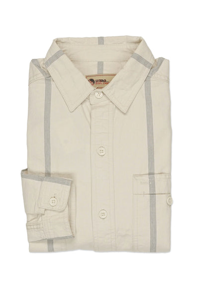 トップス NIGEL CABORN Lybro FRAKIES Shirt 48 Nigel Cabourn x Lybro Short Sleeve Frankie's Shirt Blue