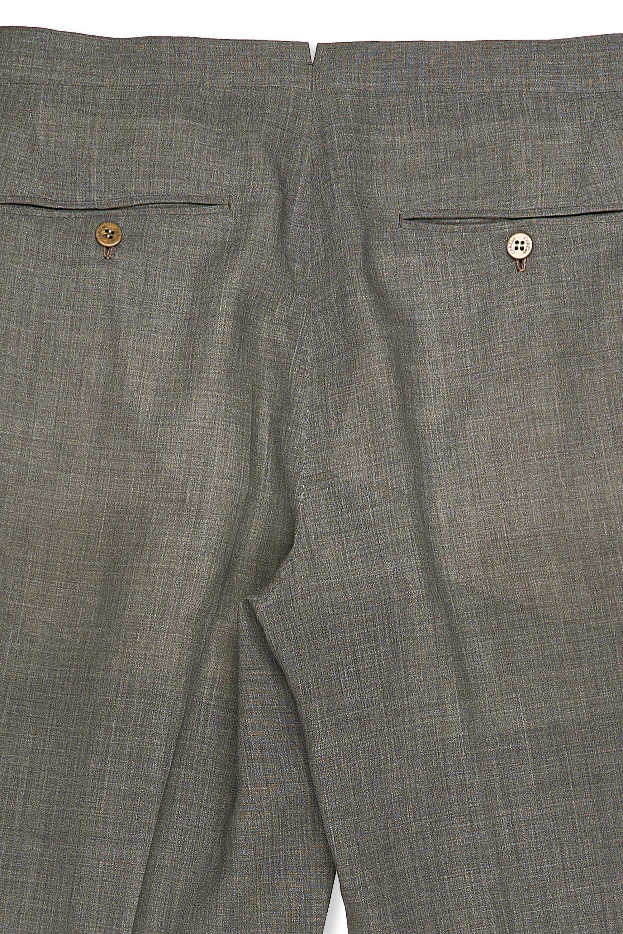 Sartoria Corcos Grey Fresco Wool Double Pleat Trousers