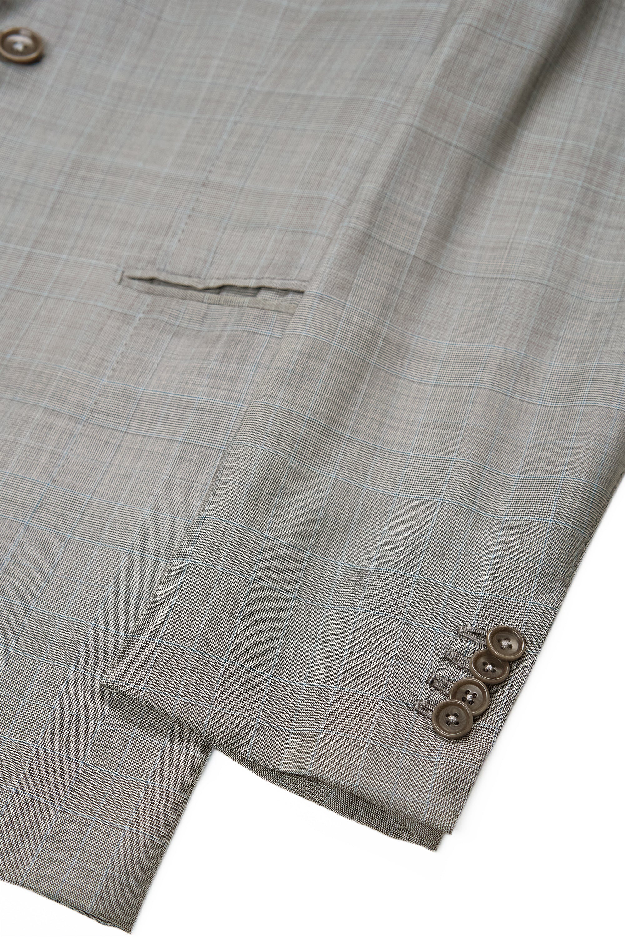 Dalcuore Grey with Light Blue Check Wool Jacket with Ambrosi Trousers