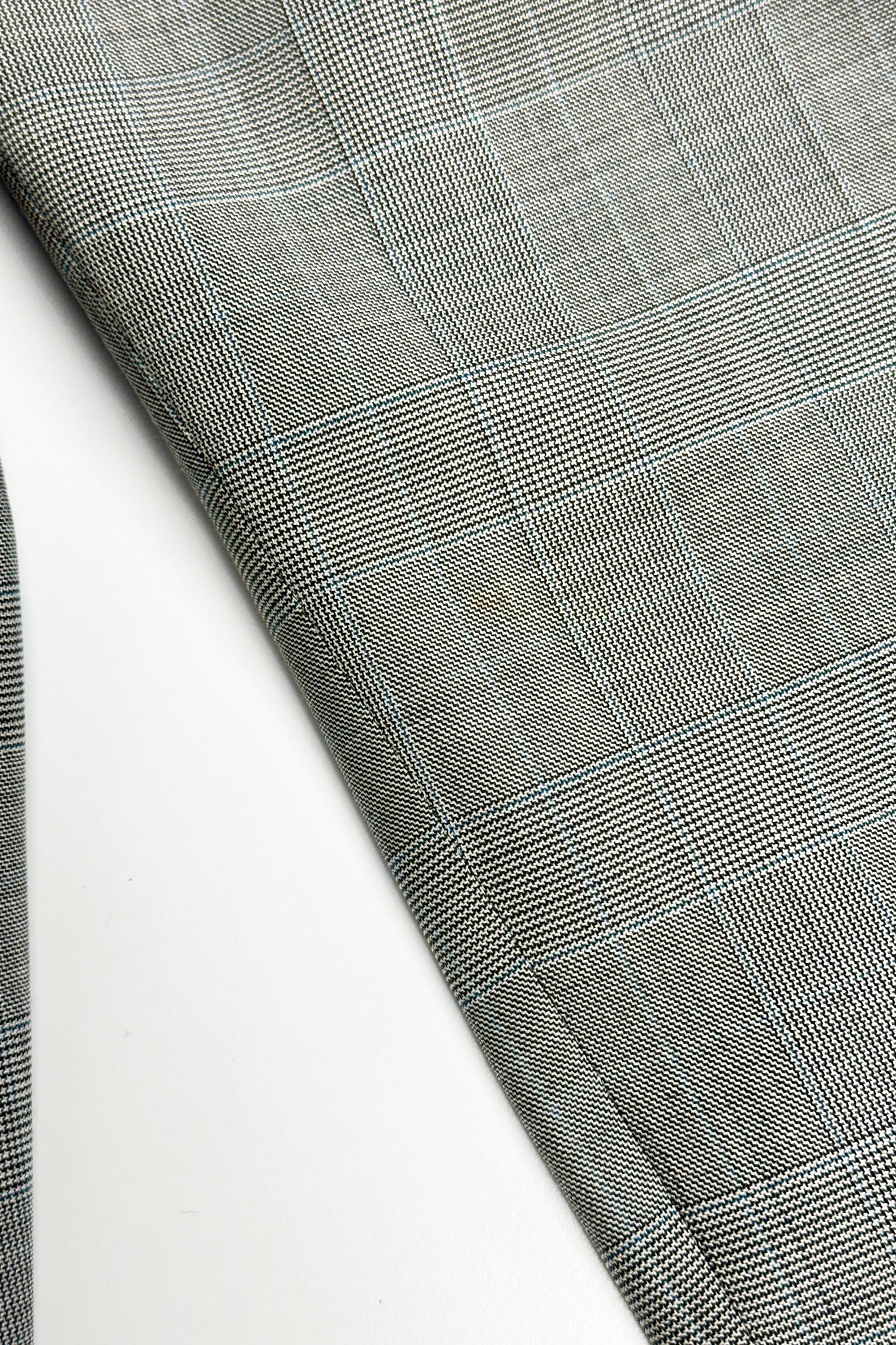 Dalcuore Grey with Light Blue Check Wool Jacket with Ambrosi Trousers