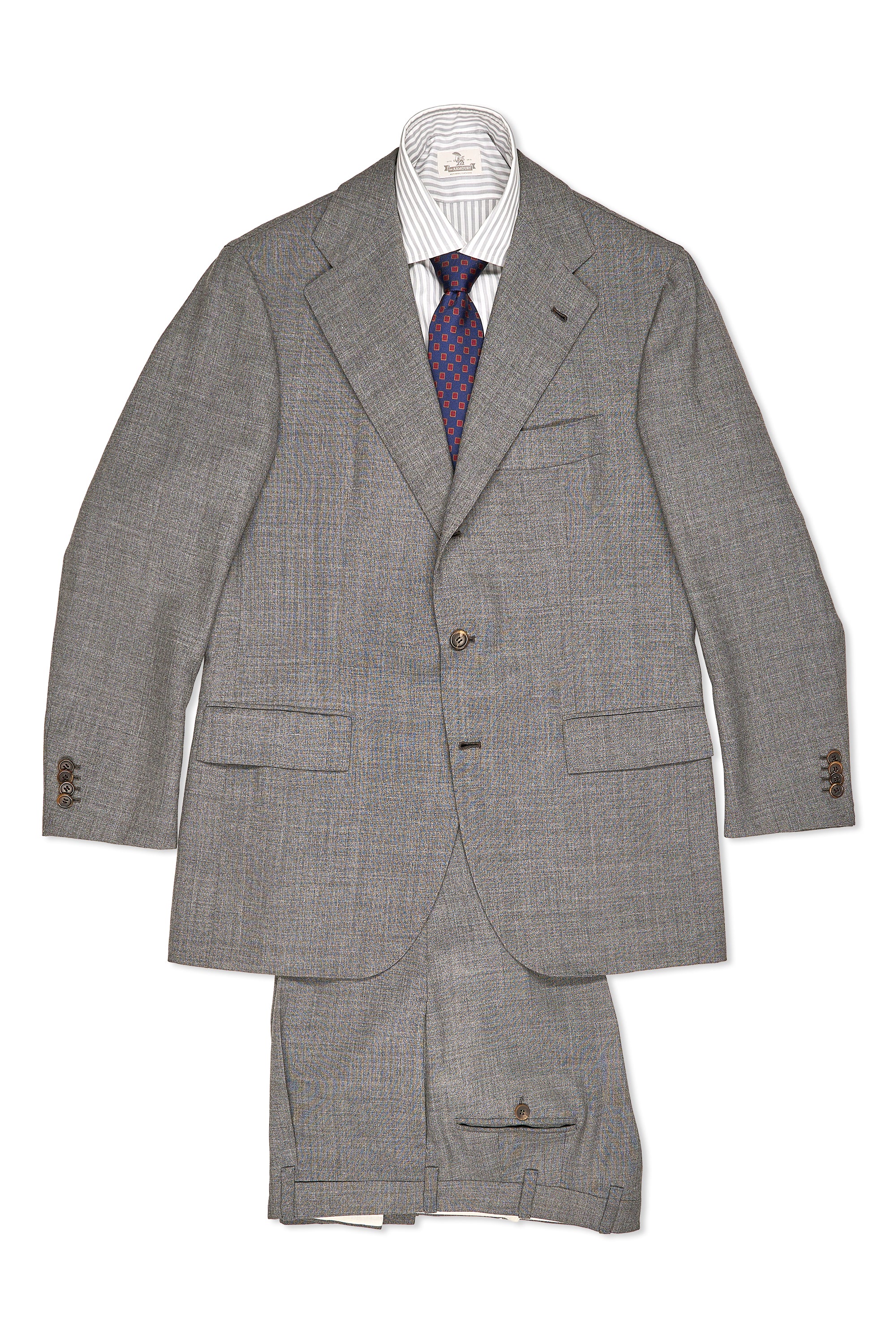 Orazio Luciano Light Grey Wool Suit