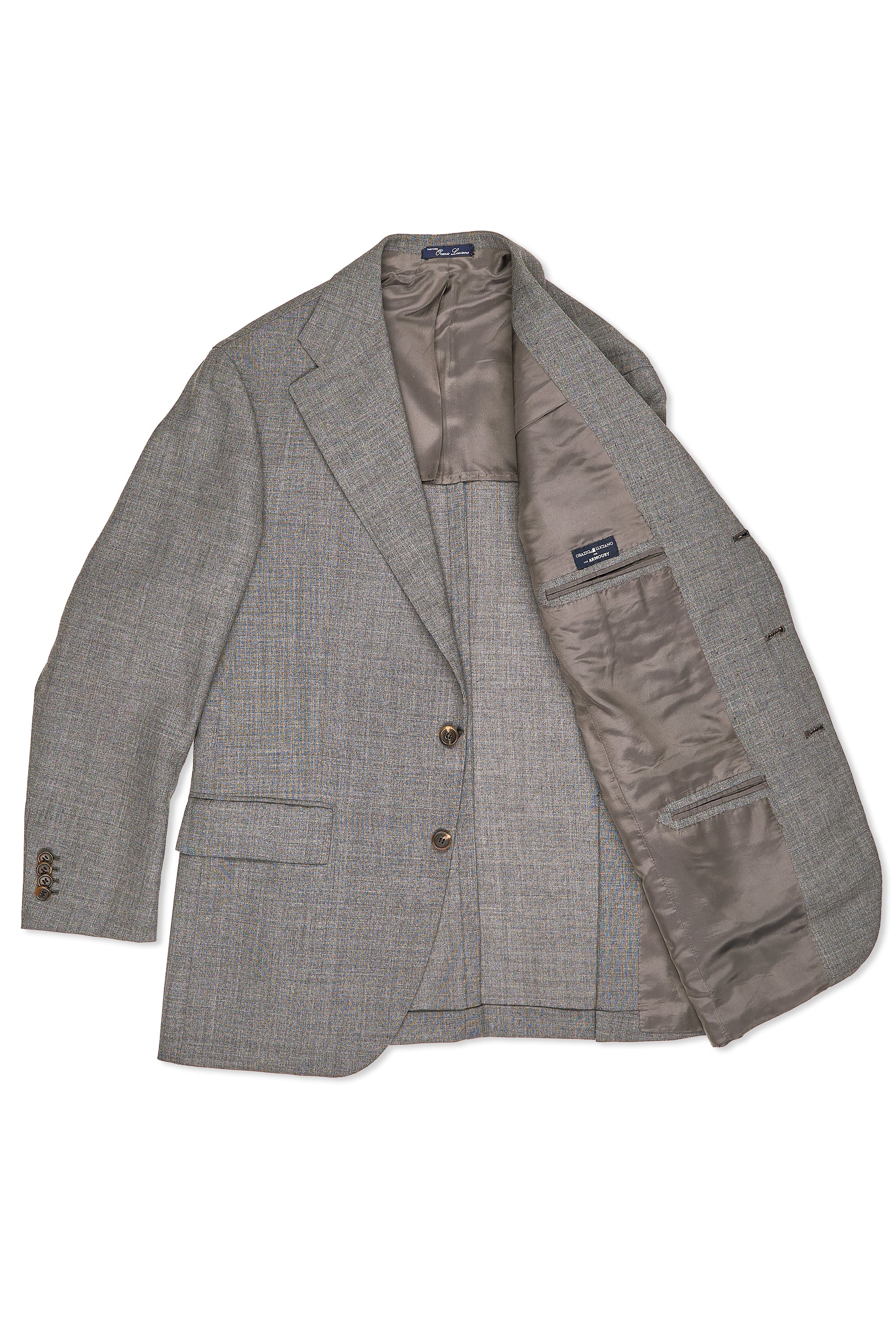 Orazio Luciano Light Grey Wool Suit