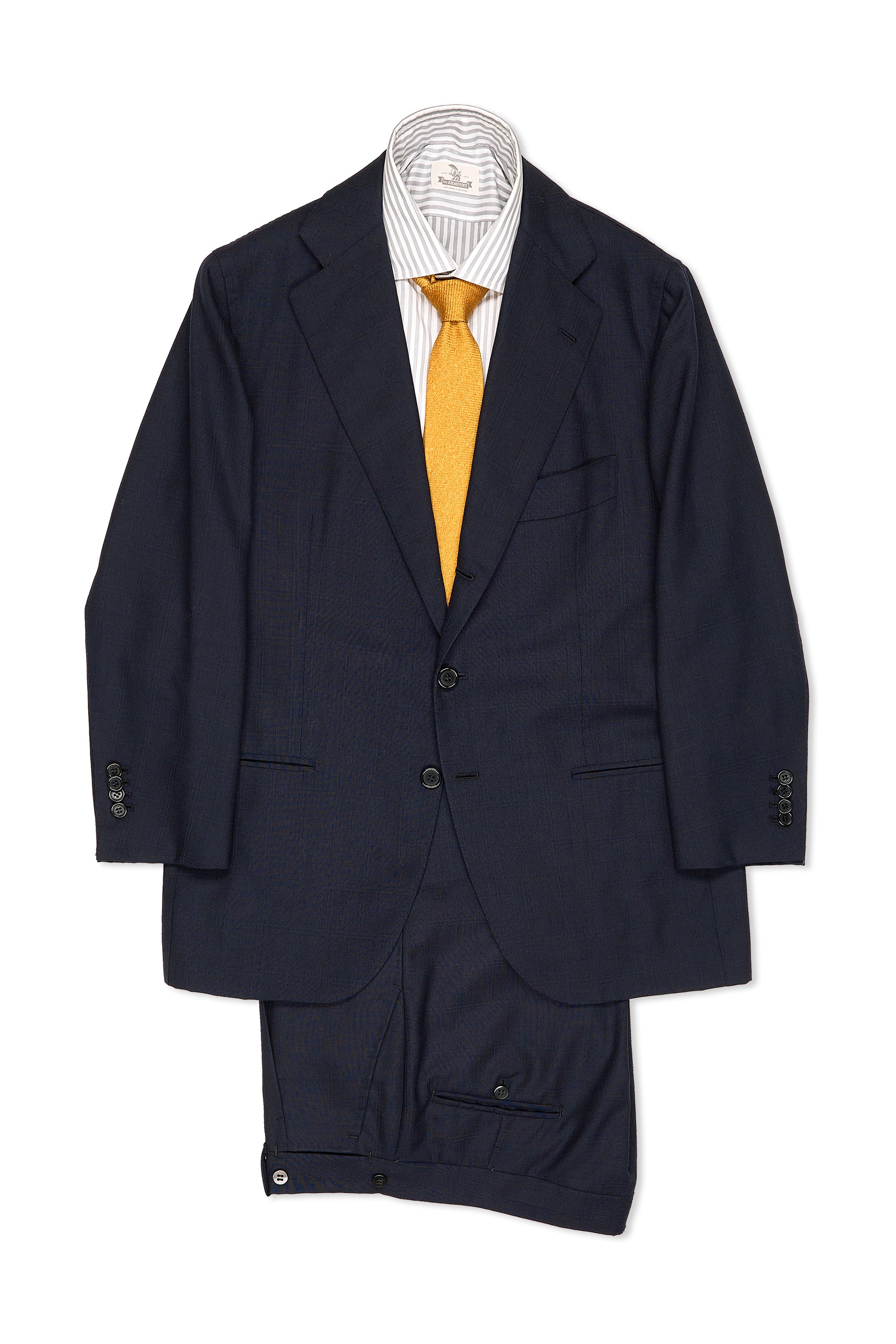 Orazio Luciano Navy Check Wool Suit with Ambrosi Trousers