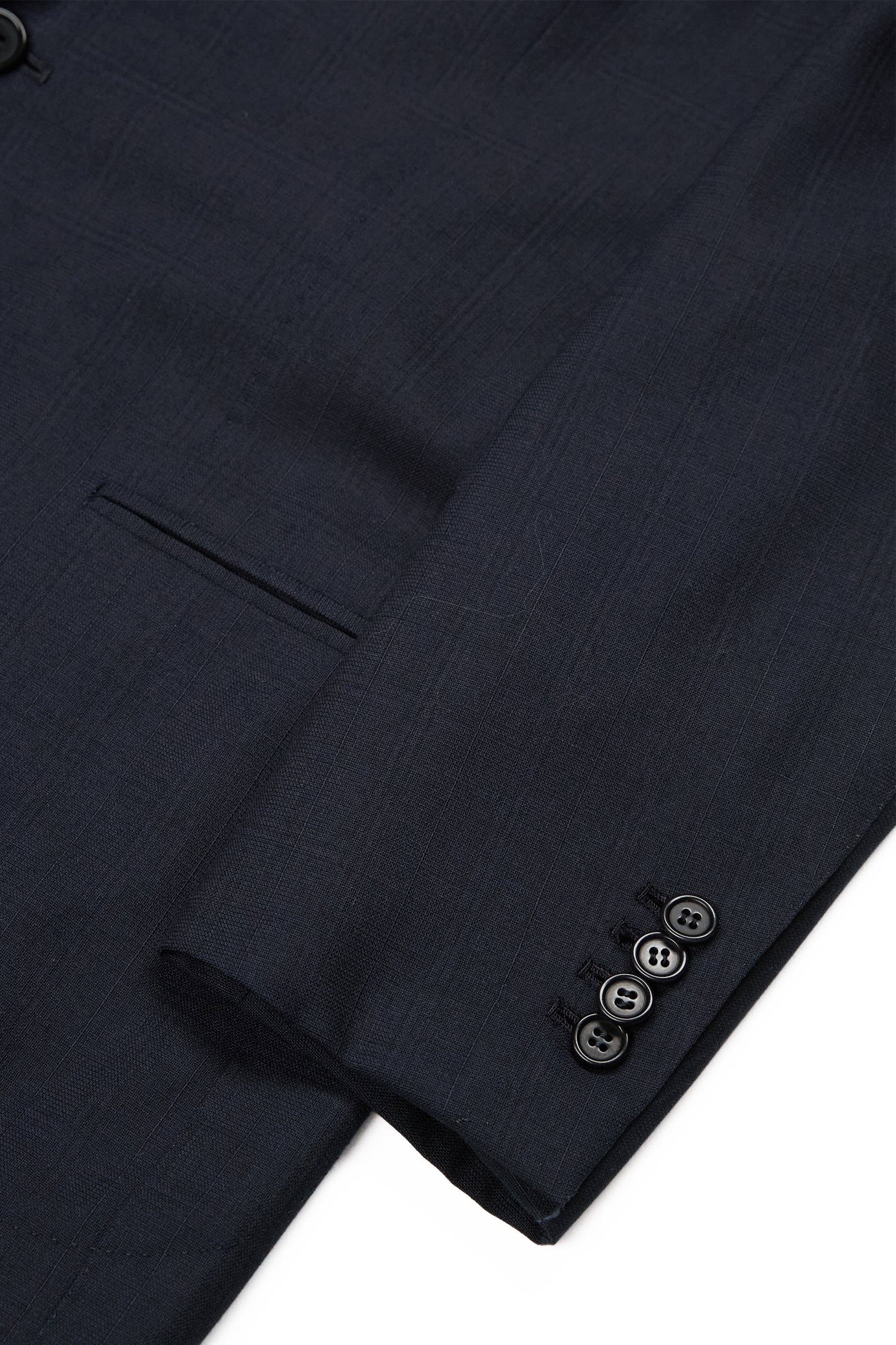 Orazio Luciano Navy Check Wool Suit with Ambrosi Trousers