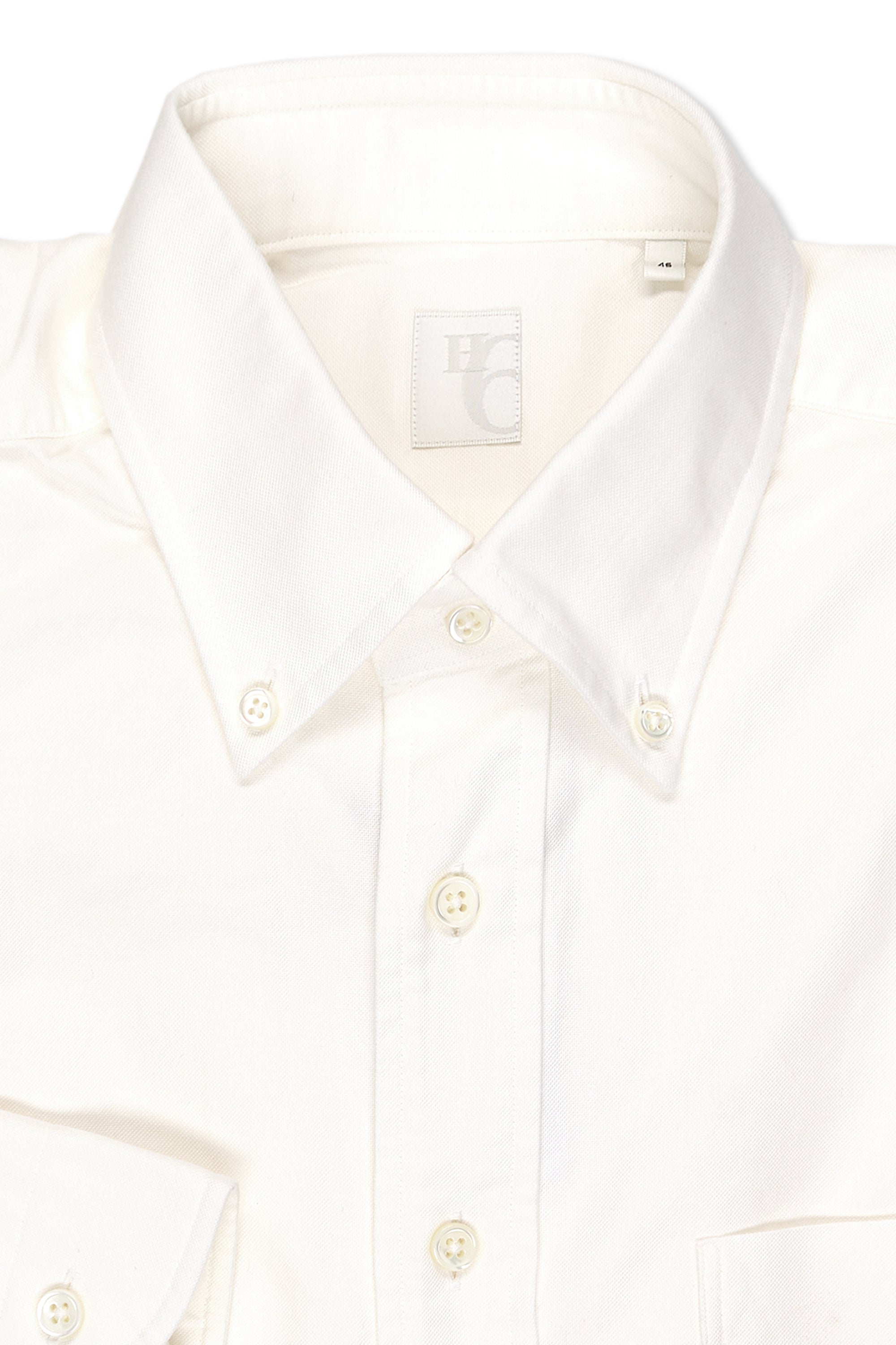 Hitoyoshi White Button Down Cotton Shirt